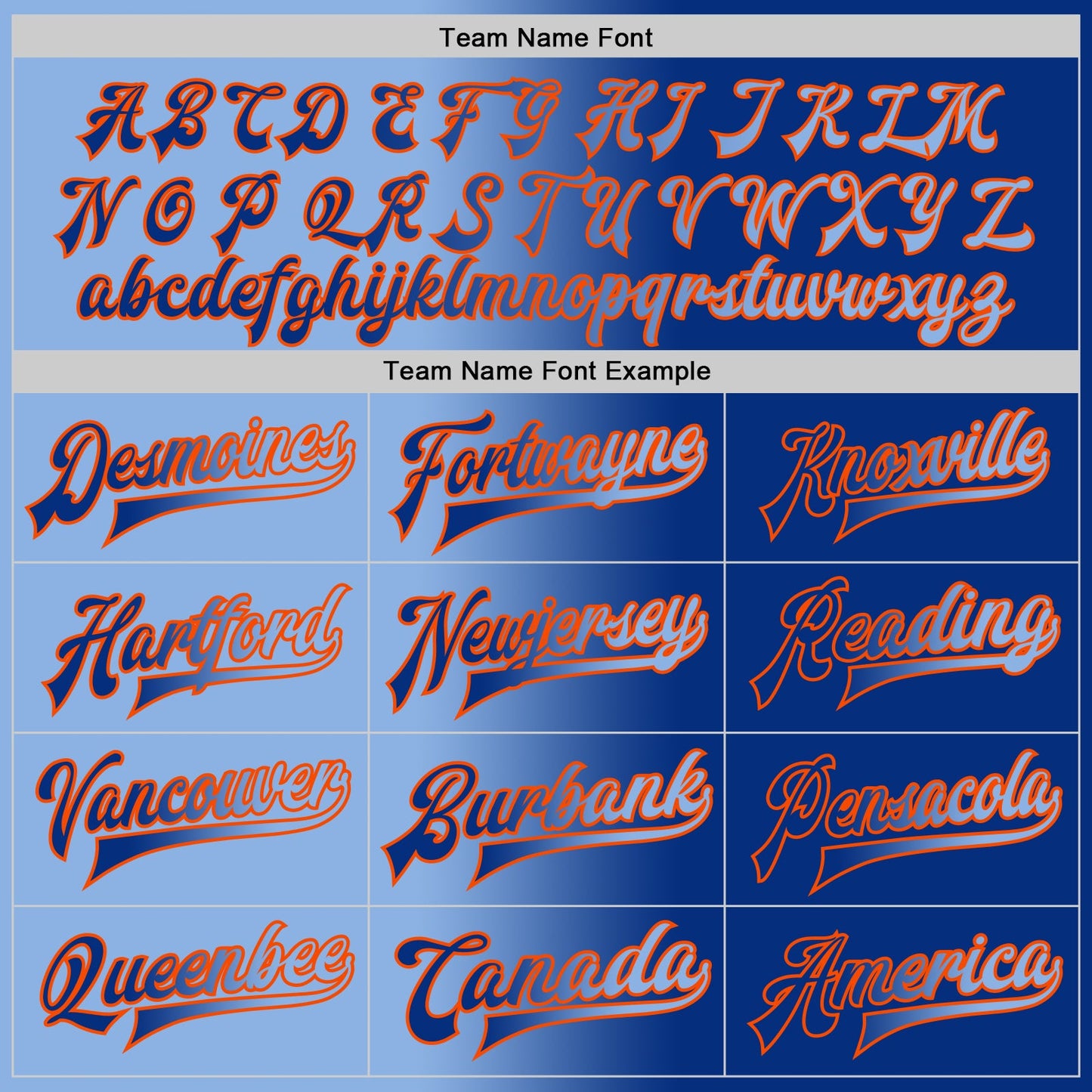 Custom Royal Light Blue-Orange Bomber Full-Snap Varsity Letterman Gradient Fashion Jacket view 6