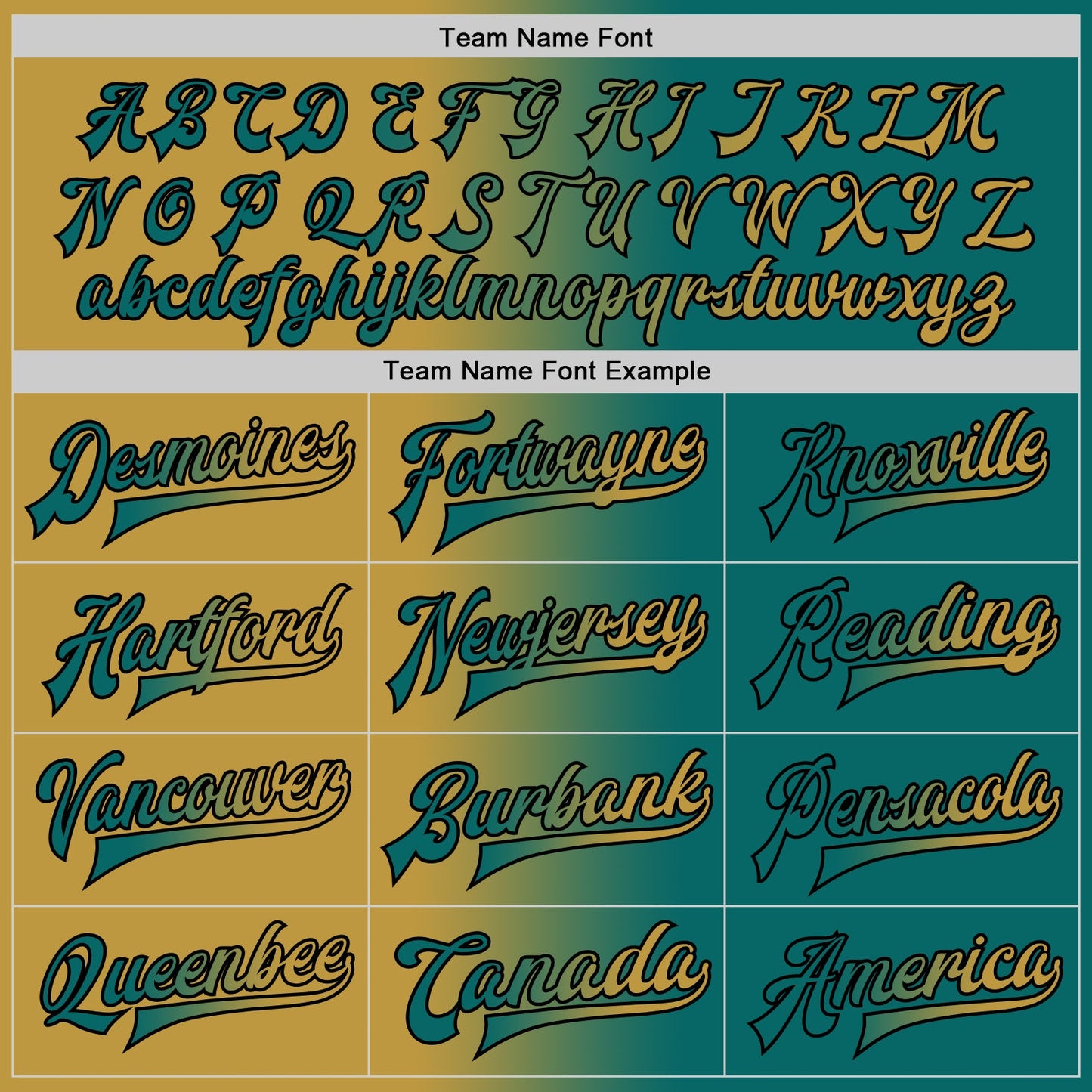 Custom Teal Old Gold-Black Bomber Full-Snap Varsity Letterman Gradient Fashion Jacket view 6