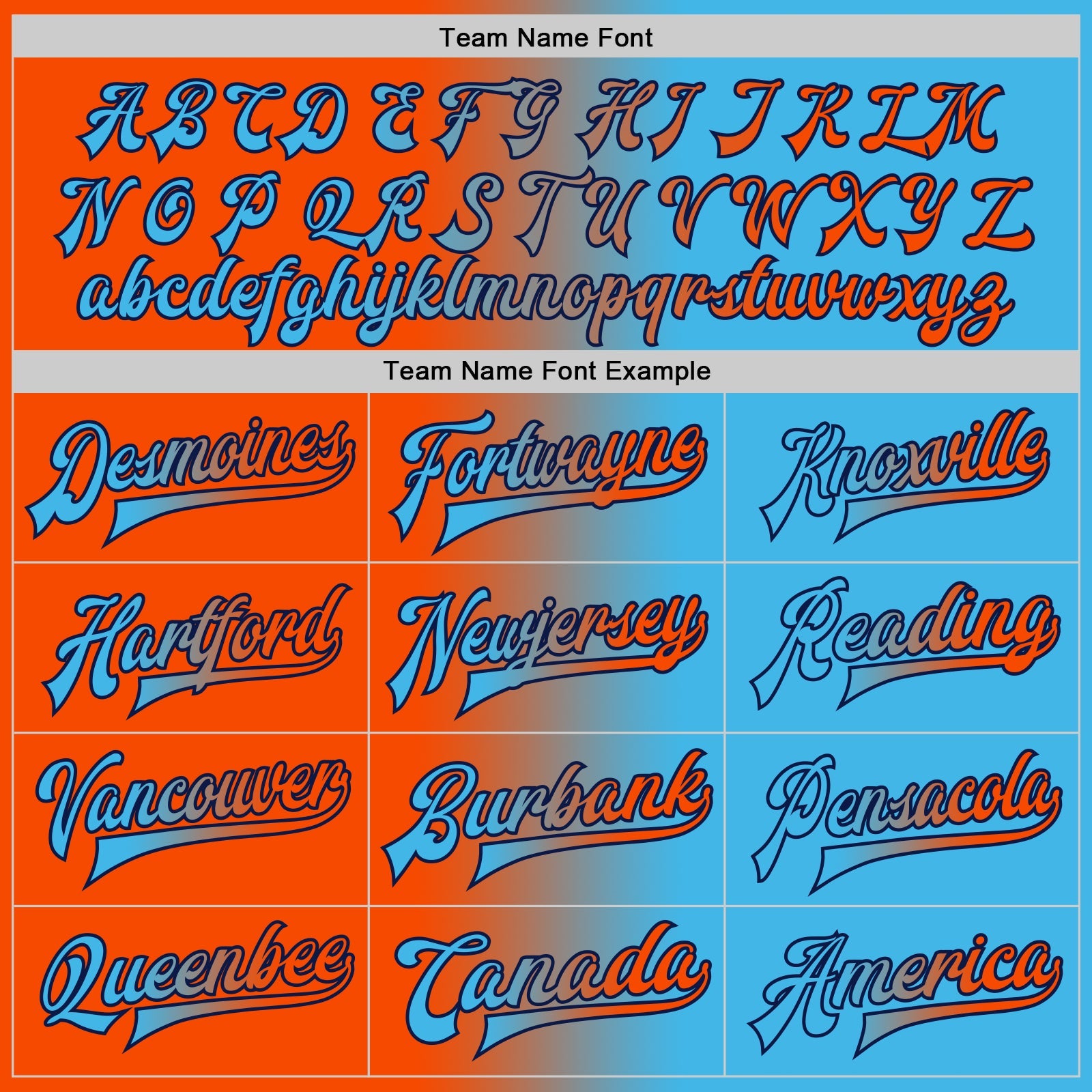 Custom Sky Blue Orange-Navy Bomber Full-Snap Varsity Letterman Gradient Fashion Jacket view 6
