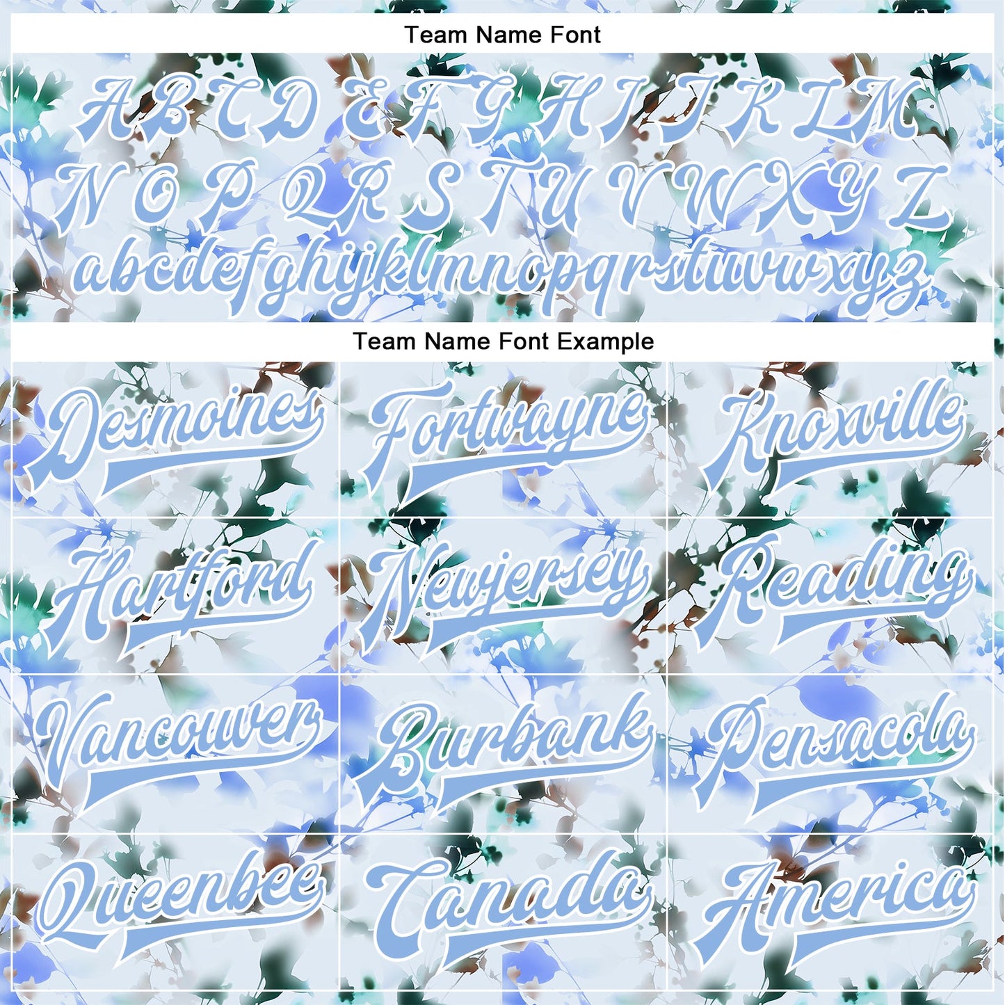 Custom White Light Blue Branches And Leaves 3D Pattern Design Bomber Full-Snap Varsity Letterman Jacket view 6