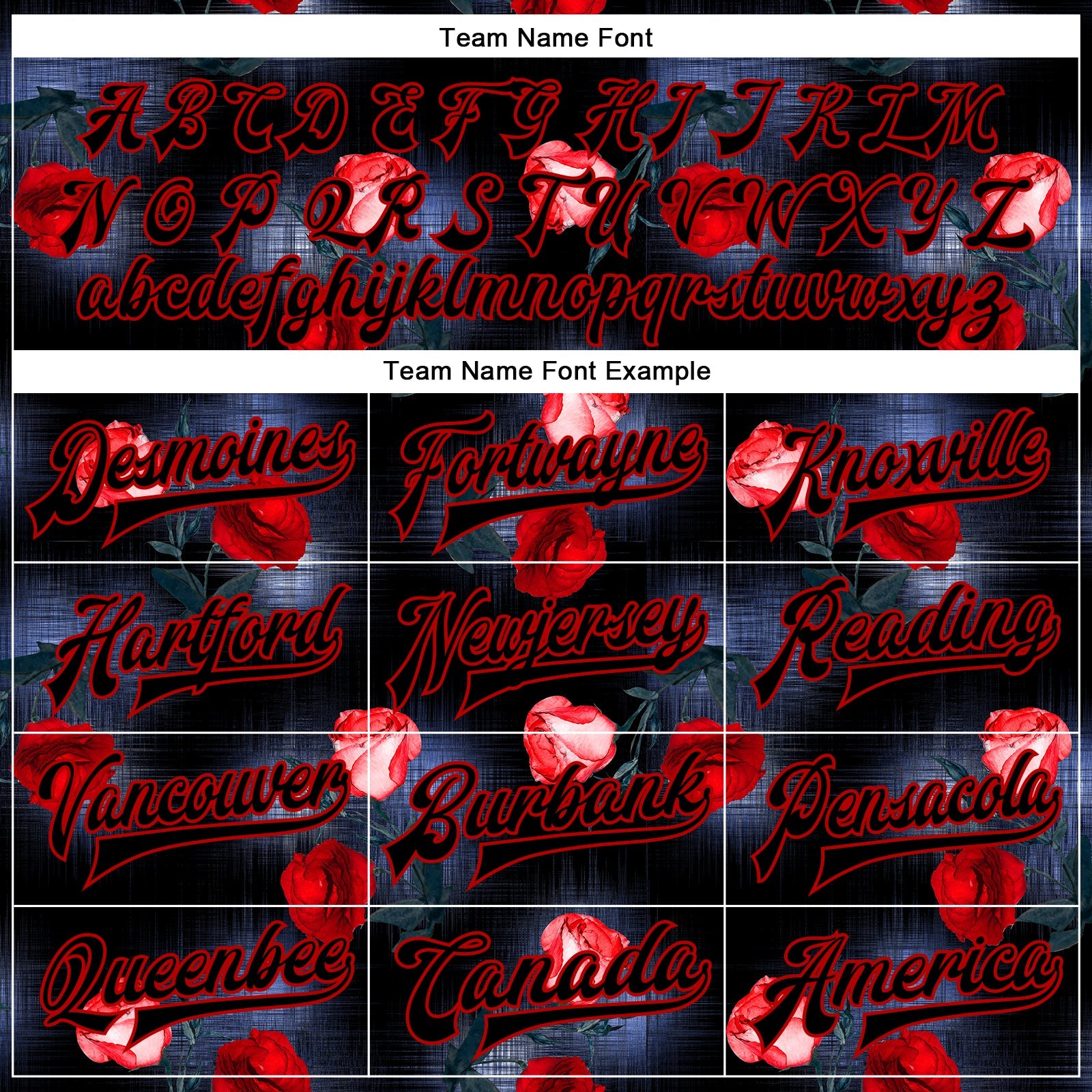 Custom Black Red Rose 3D Pattern Design Bomber Full-Snap Varsity Letterman Jacket view 6
