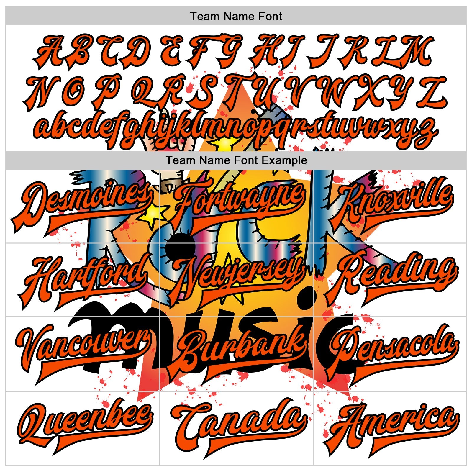 Custom White Orange-Black Rock Music Festival 3D Pattern Design Bomber Full-Snap Varsity Letterman Jacket view 6