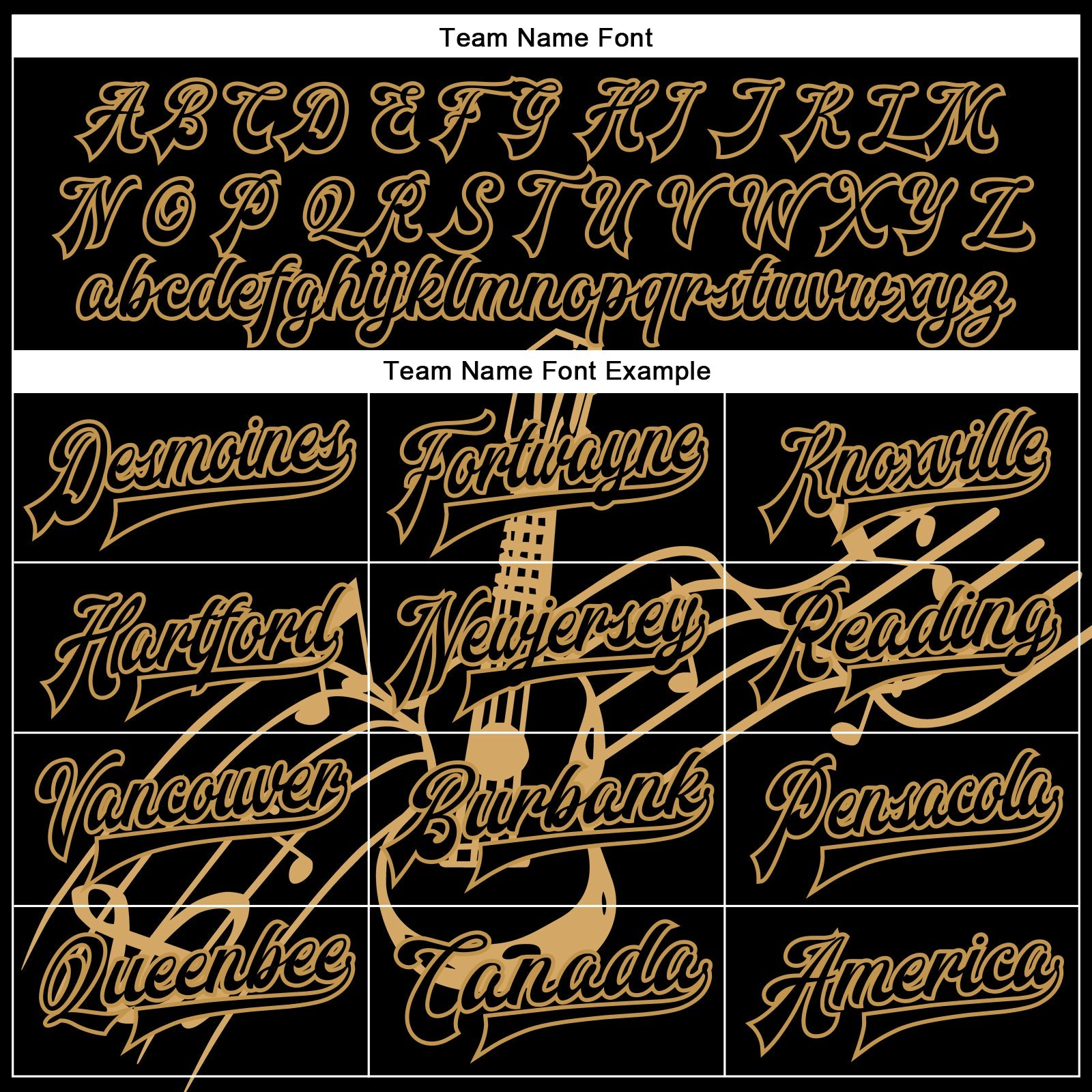 Custom Black Old Gold Guitar Music Festival 3D Pattern Design Bomber Full-Snap Varsity Letterman Jacket view 6