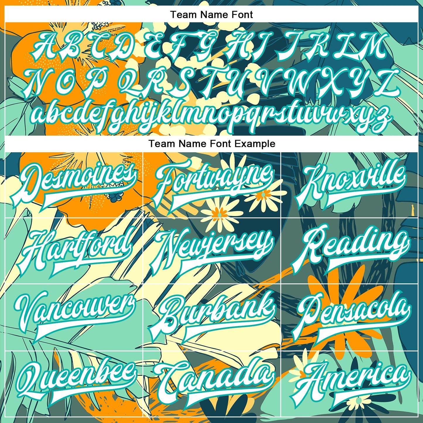 Custom Navy White-Aqua Flowers 3D Pattern Design Bomber Full-Snap Varsity Letterman Jacket view 6
