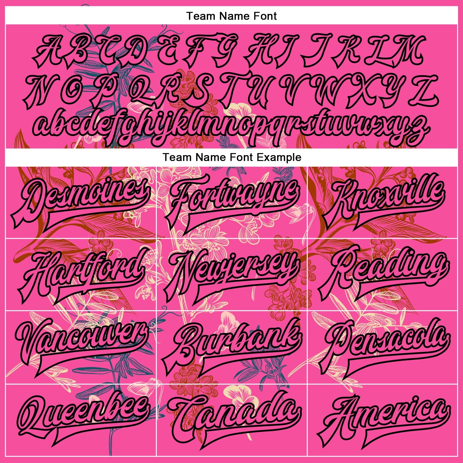 Custom Pink Black Flowers 3D Pattern Design Bomber Full-Snap Varsity Letterman Jacket view 6