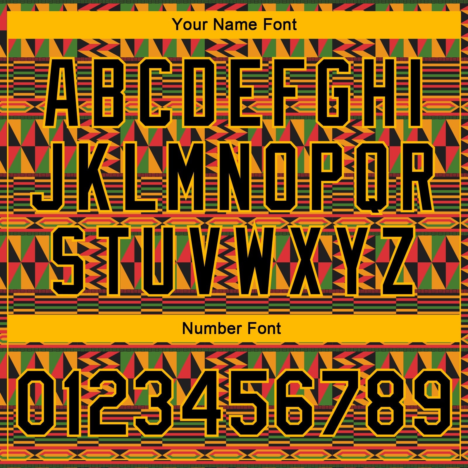 Custom Black Gold Red-Kelly Green Black History Month 3D Pattern Design Bomber Full-Snap Varsity Letterman Jacket view 7