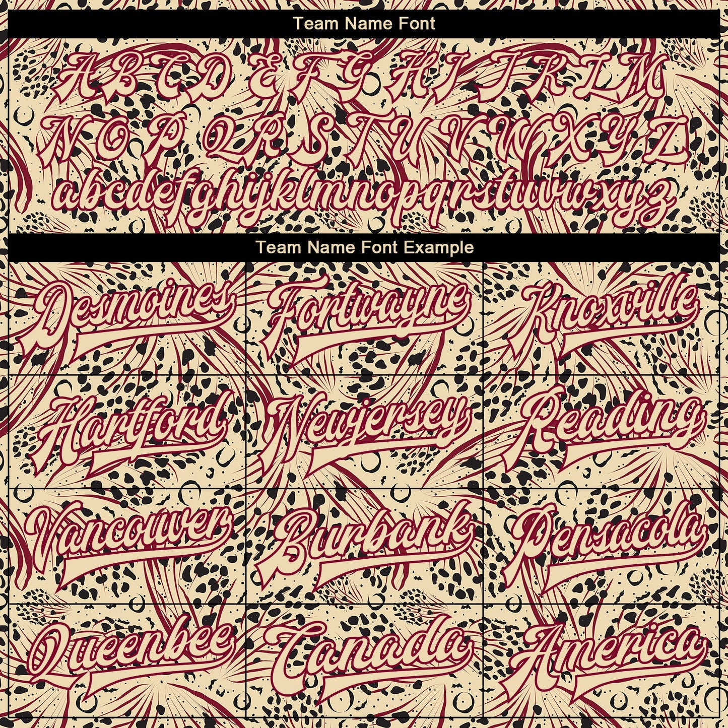 Custom City Cream Crimson-Black Animal Print 3D Pattern Design Bomber Full-Snap Varsity Letterman Jacket view 6