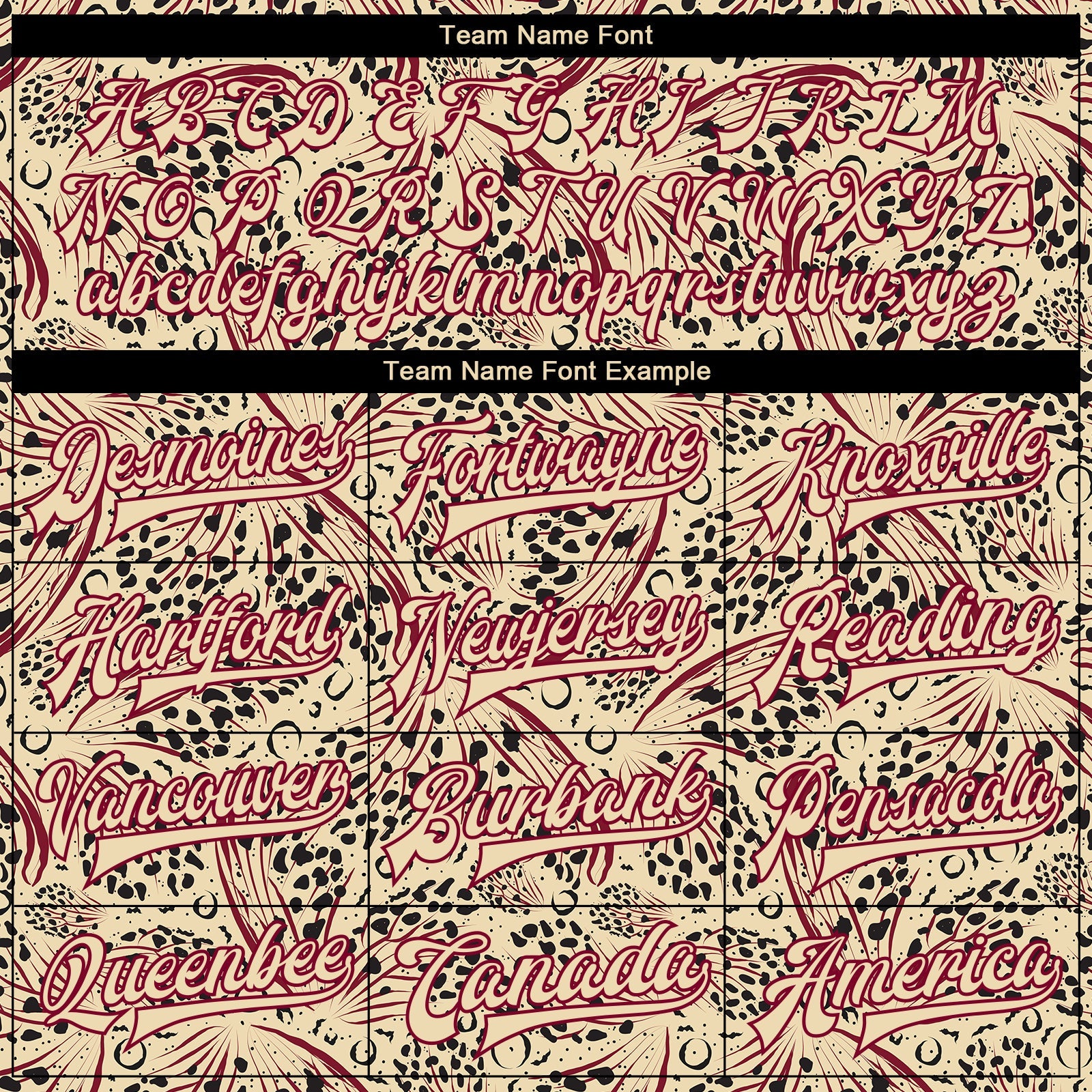 Custom City Cream Crimson-Black Animal Print 3D Pattern Design Bomber Full-Snap Varsity Letterman Jacket view 6