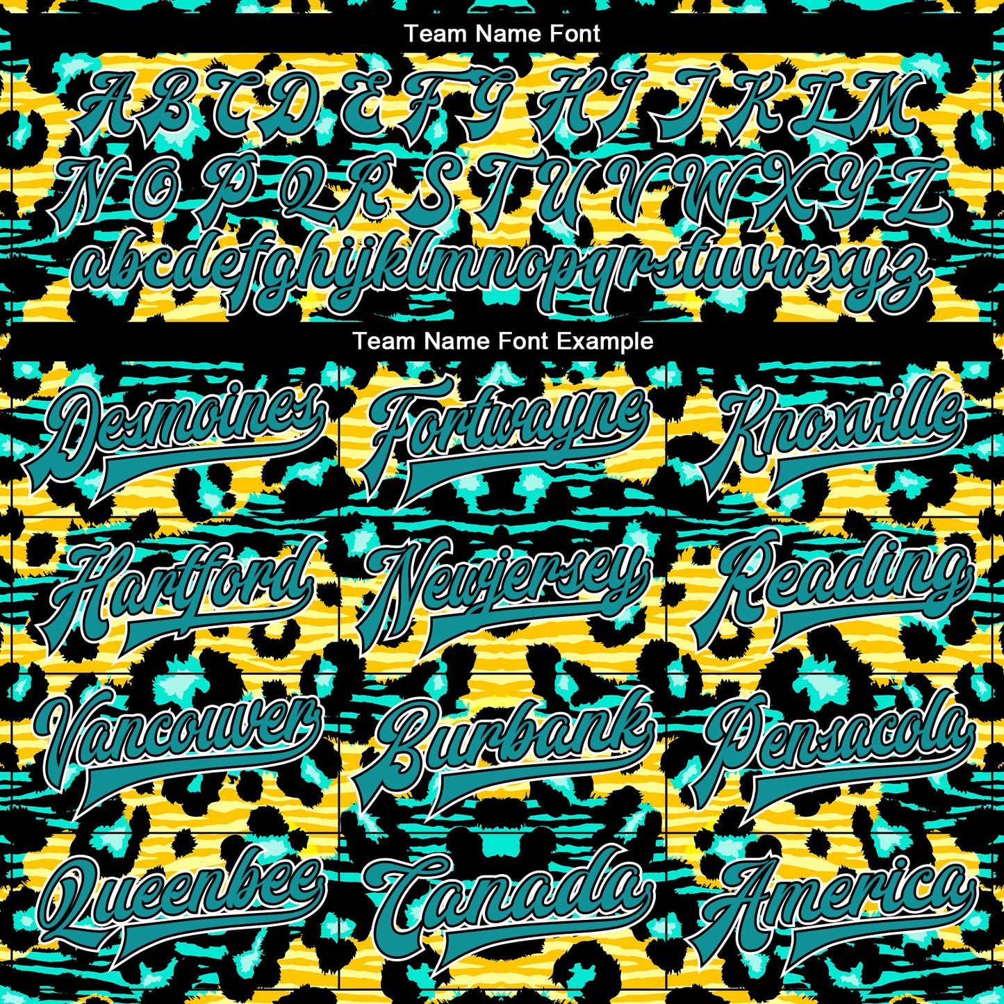 Custom Gold Teal-Black Leopard And Zebra Print 3D Pattern Design Bomber Full-Snap Varsity Letterman Jacket view 6