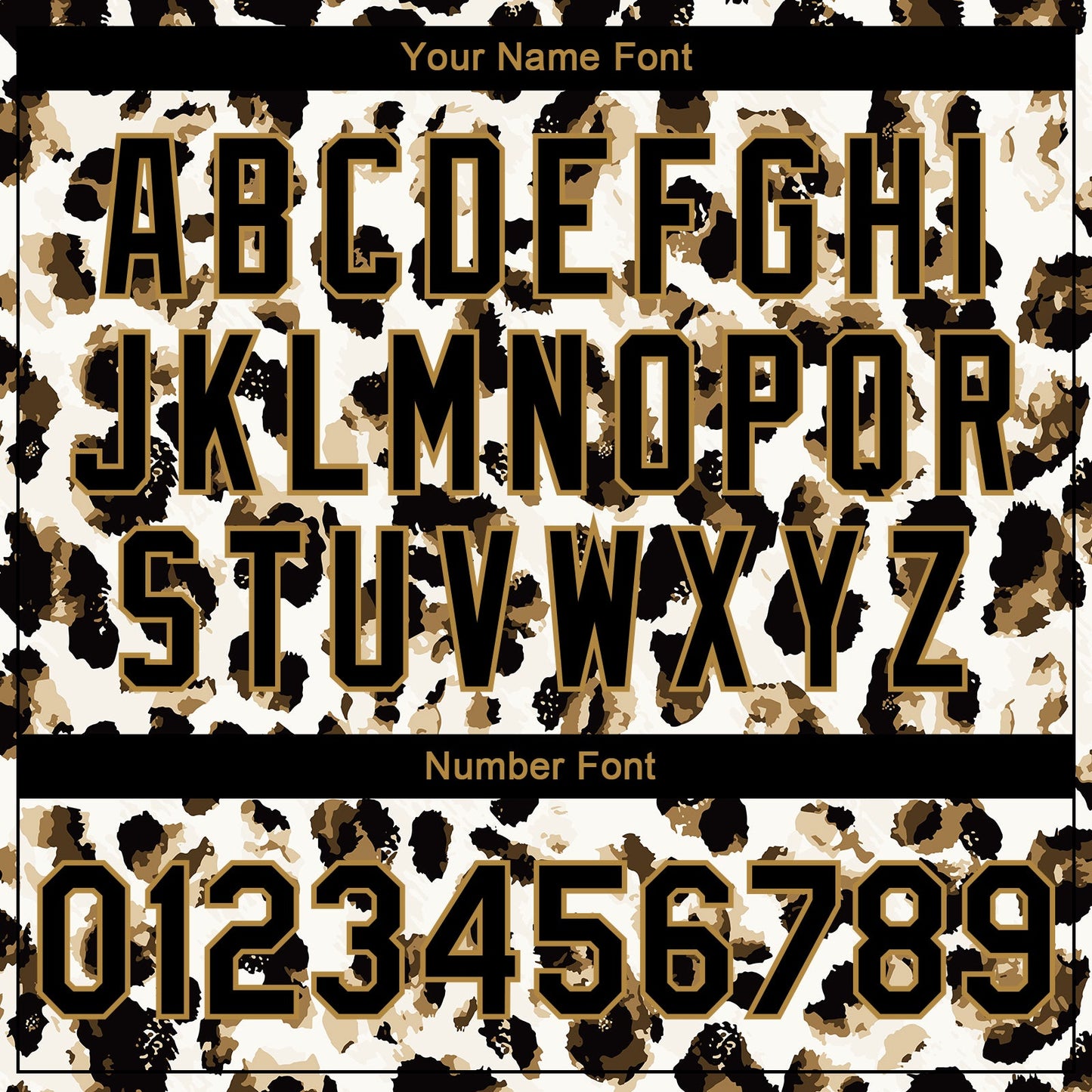 Custom White Black-Old Gold Leopard Print 3D Pattern Design Bomber Full-Snap Varsity Letterman Jacket view 7