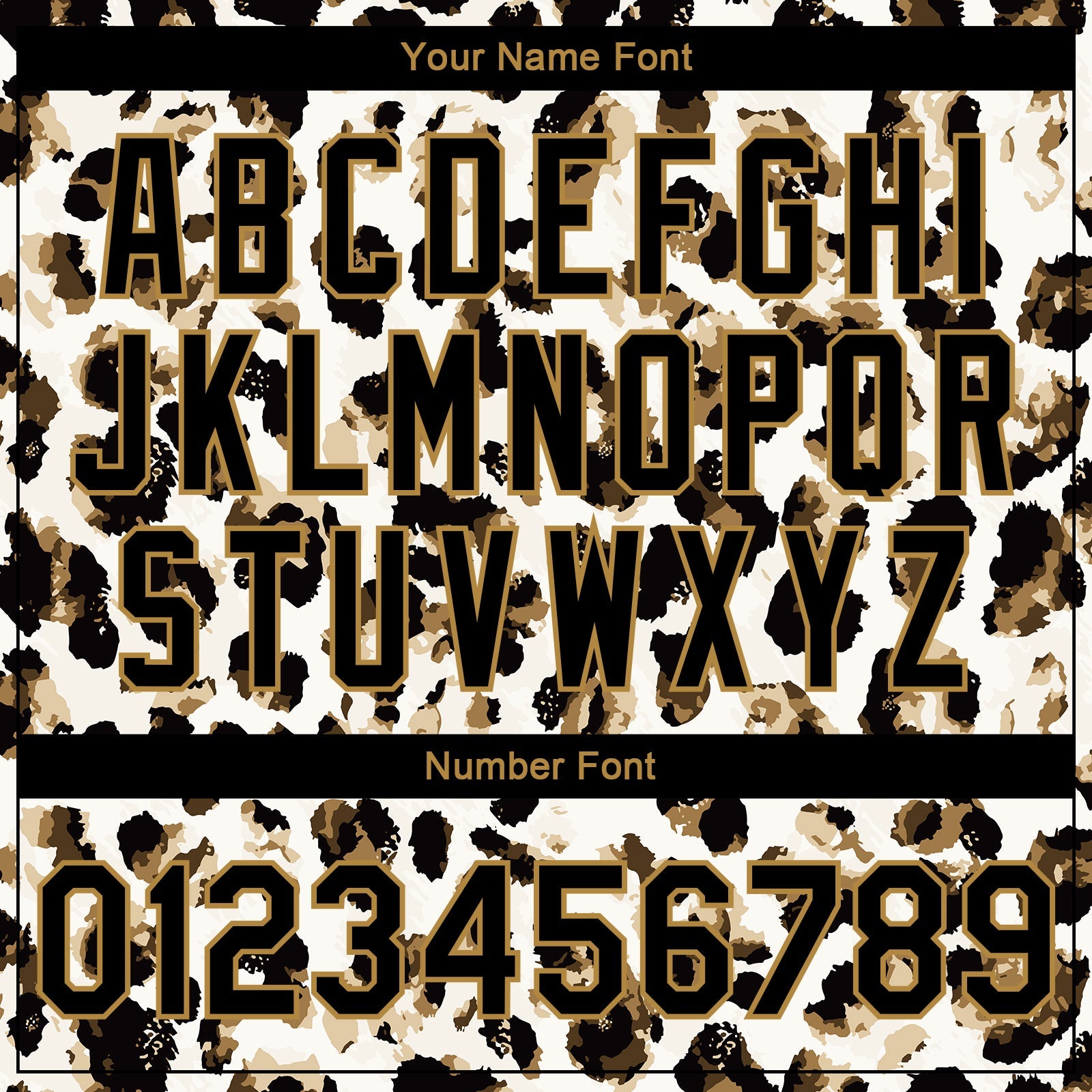 Custom White Black-Old Gold Leopard Print 3D Pattern Design Bomber Full-Snap Varsity Letterman Jacket view 7