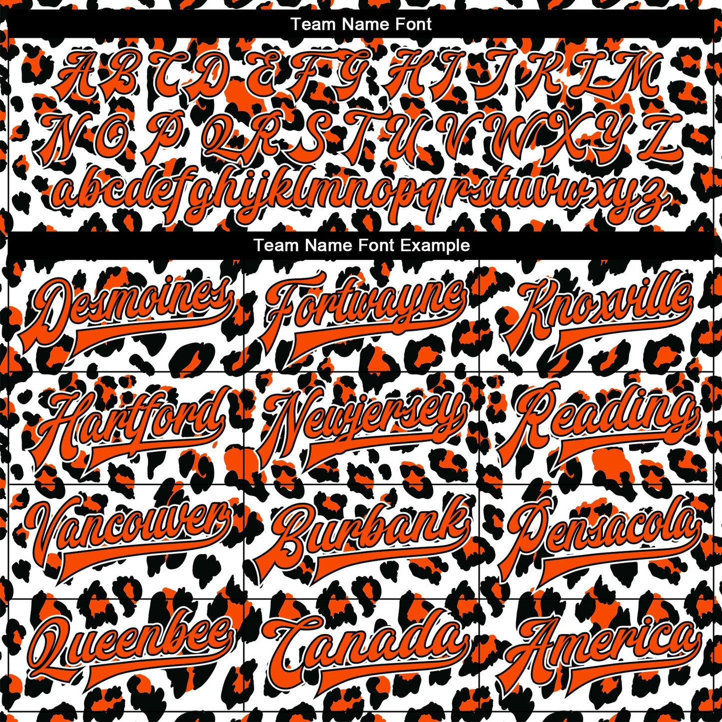 Custom White Orange-Black Leopard Print 3D Pattern Design Bomber Full-Snap Varsity Letterman Jacket view 6