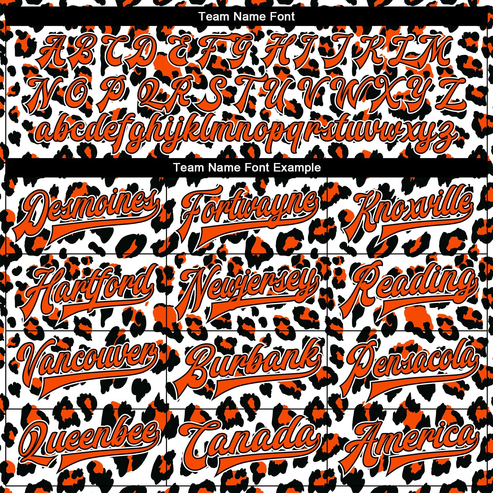 Custom White Orange-Black Leopard Print 3D Pattern Design Bomber Full-Snap Varsity Letterman Jacket view 6
