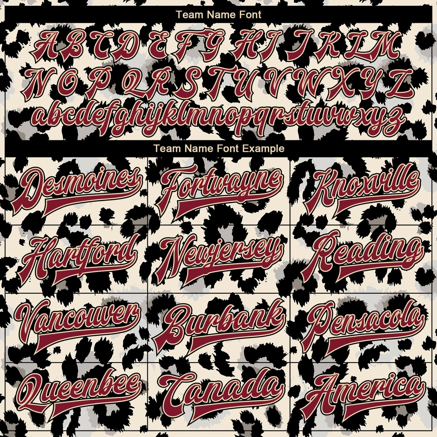 Custom City Cream Crimson-Black Leopard Print 3D Pattern Design Bomber Full-Snap Varsity Letterman Jacket view 6