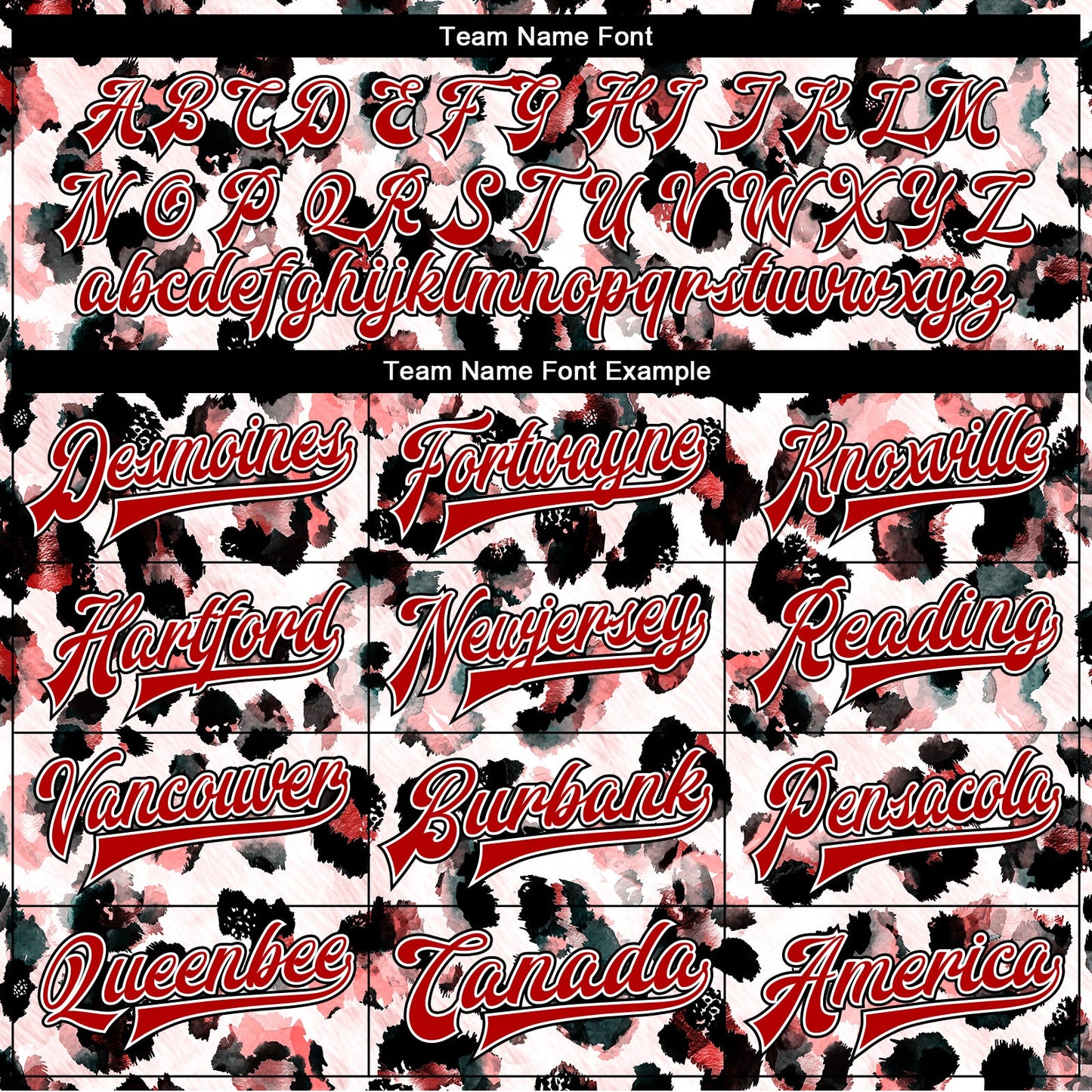 Custom White Red-Black Leopard Print 3D Pattern Design Bomber Full-Snap Varsity Letterman Jacket view 6
