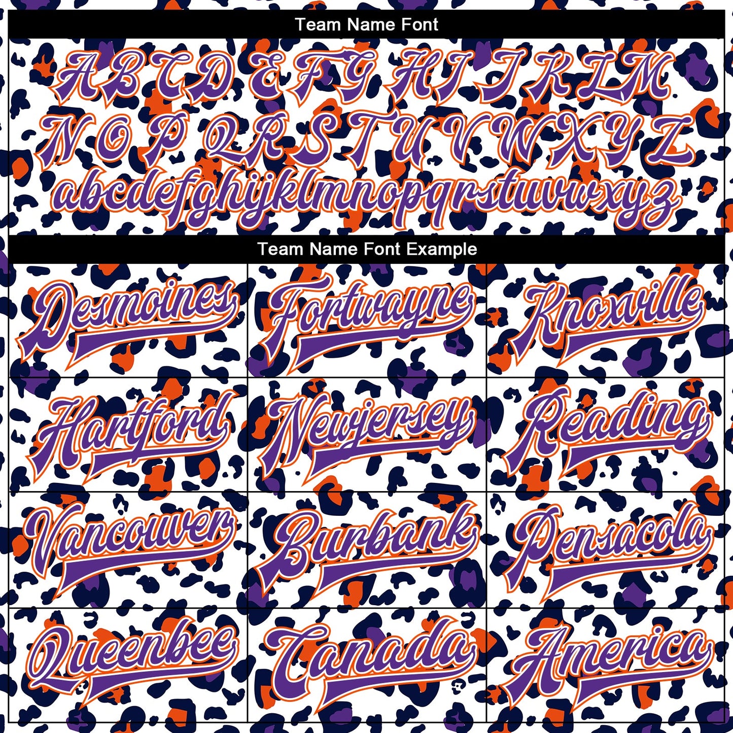 Custom White Purple-Orange Leopard Print 3D Pattern Design Bomber Full-Snap Varsity Letterman Jacket view 6