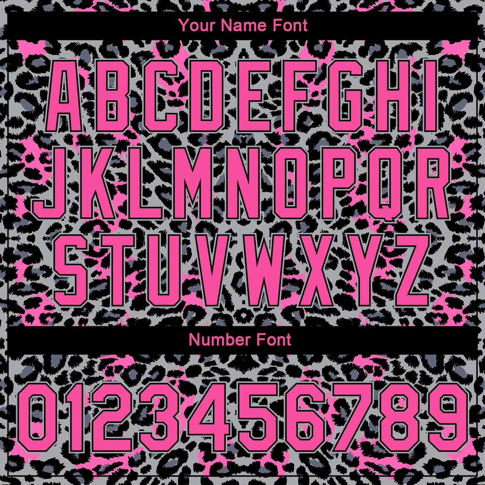Custom Gray Pink-Black Leopard Print 3D Pattern Design Bomber Full-Snap Varsity Letterman Jacket view 7