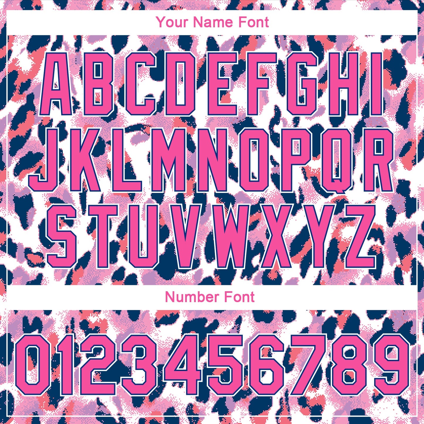 Custom White Pink-Royal Leopard Print 3D Pattern Design Bomber Full-Snap Varsity Letterman Jacket view 7