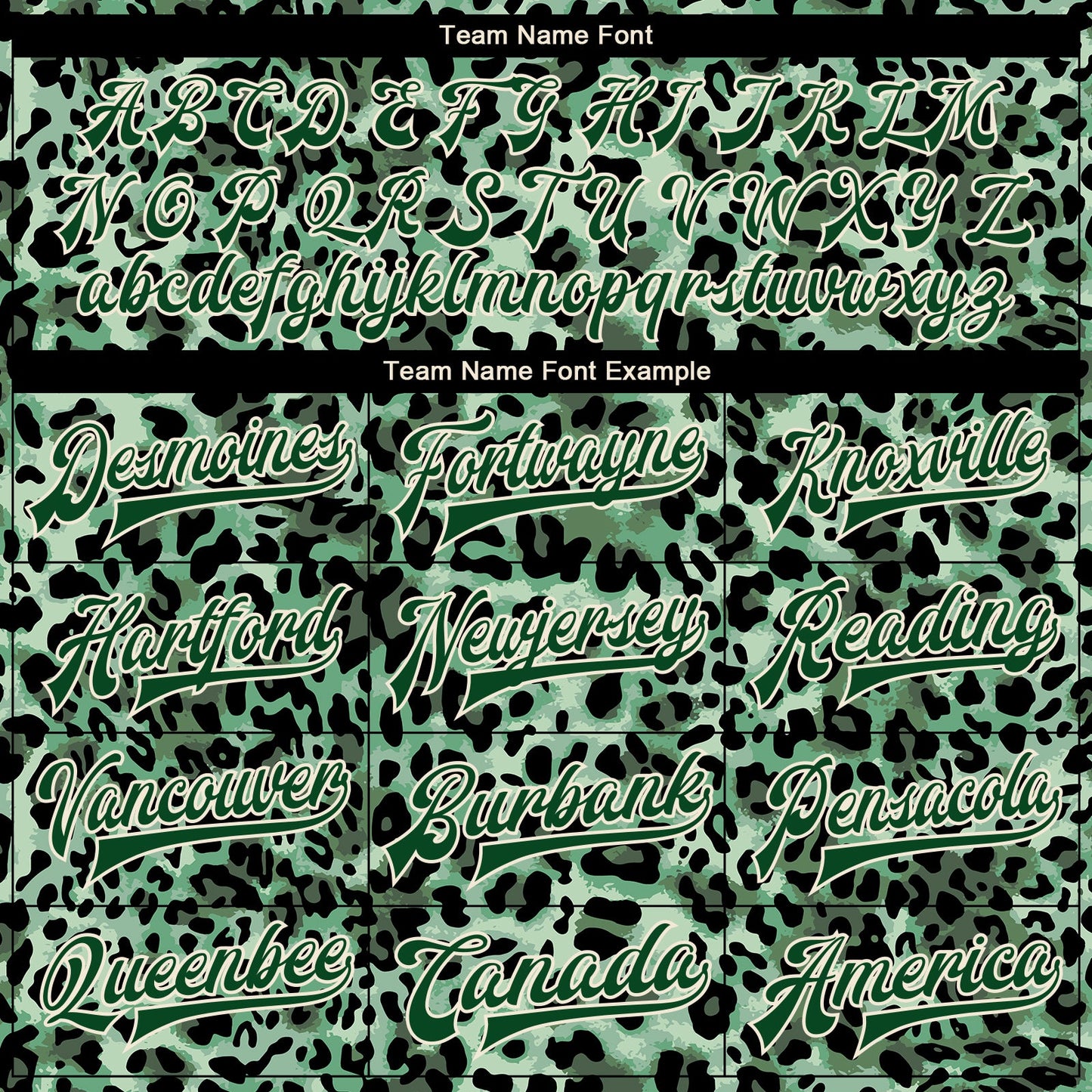 Custom Green City Cream Leopard Print 3D Pattern Design Bomber Full-Snap Varsity Letterman Jacket view 6