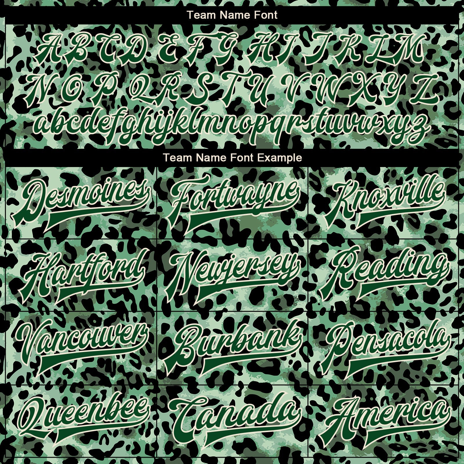Custom Green City Cream Leopard Print 3D Pattern Design Bomber Full-Snap Varsity Letterman Jacket view 6