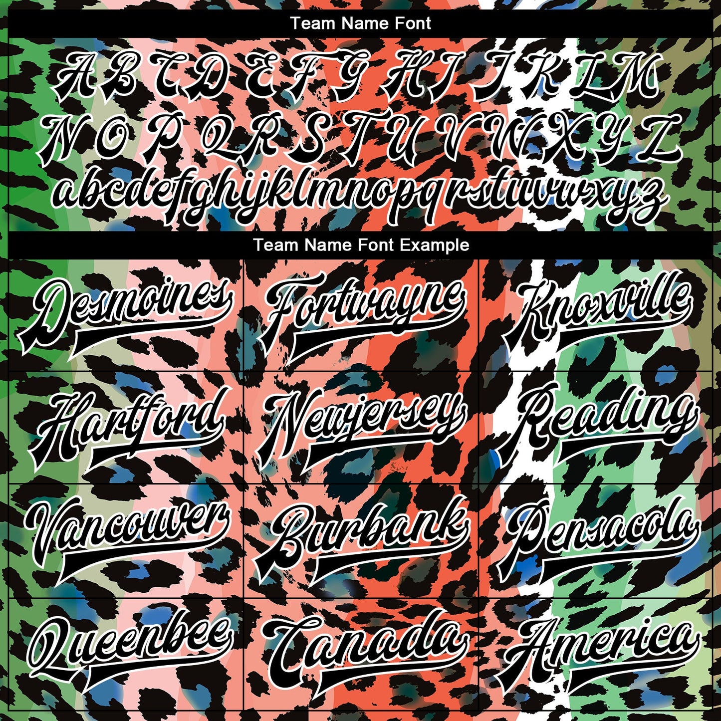 Custom Orange Black-White Leopard Print 3D Pattern Design Bomber Full-Snap Varsity Letterman Jacket view 6