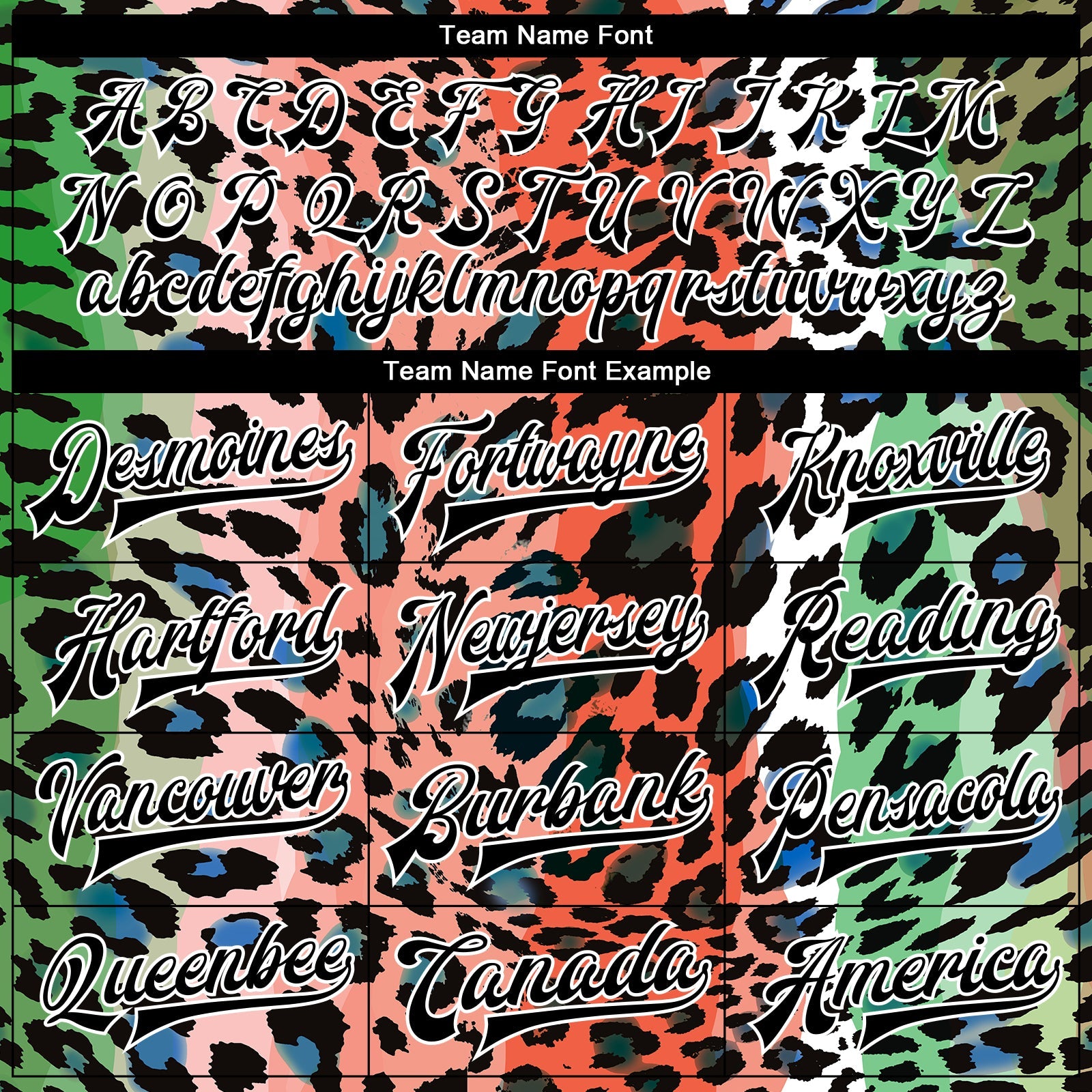 Custom Orange Black-White Leopard Print 3D Pattern Design Bomber Full-Snap Varsity Letterman Jacket view 6
