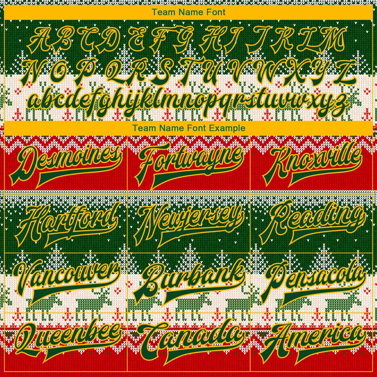 Custom Green Gold Christmas Reindeers 3D Bomber Full-Snap Varsity Letterman Jacket view 6