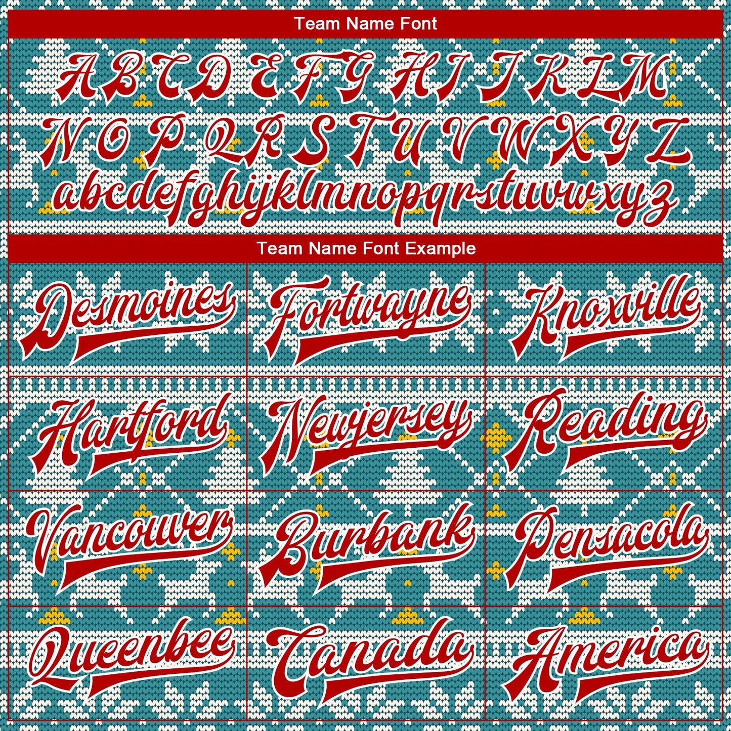 Custom Teal Red-White Christmas 3D Bomber Full-Snap Varsity Letterman Jacket view 6