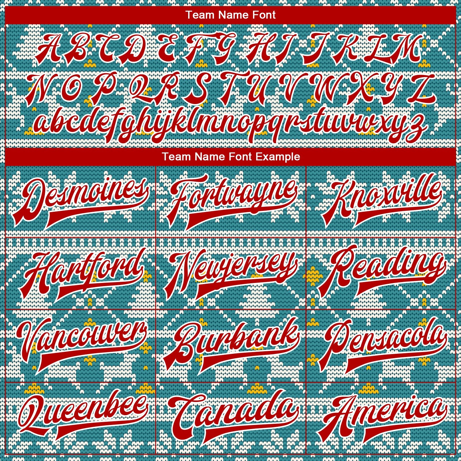 Custom Teal Red-White Christmas 3D Bomber Full-Snap Varsity Letterman Jacket view 6