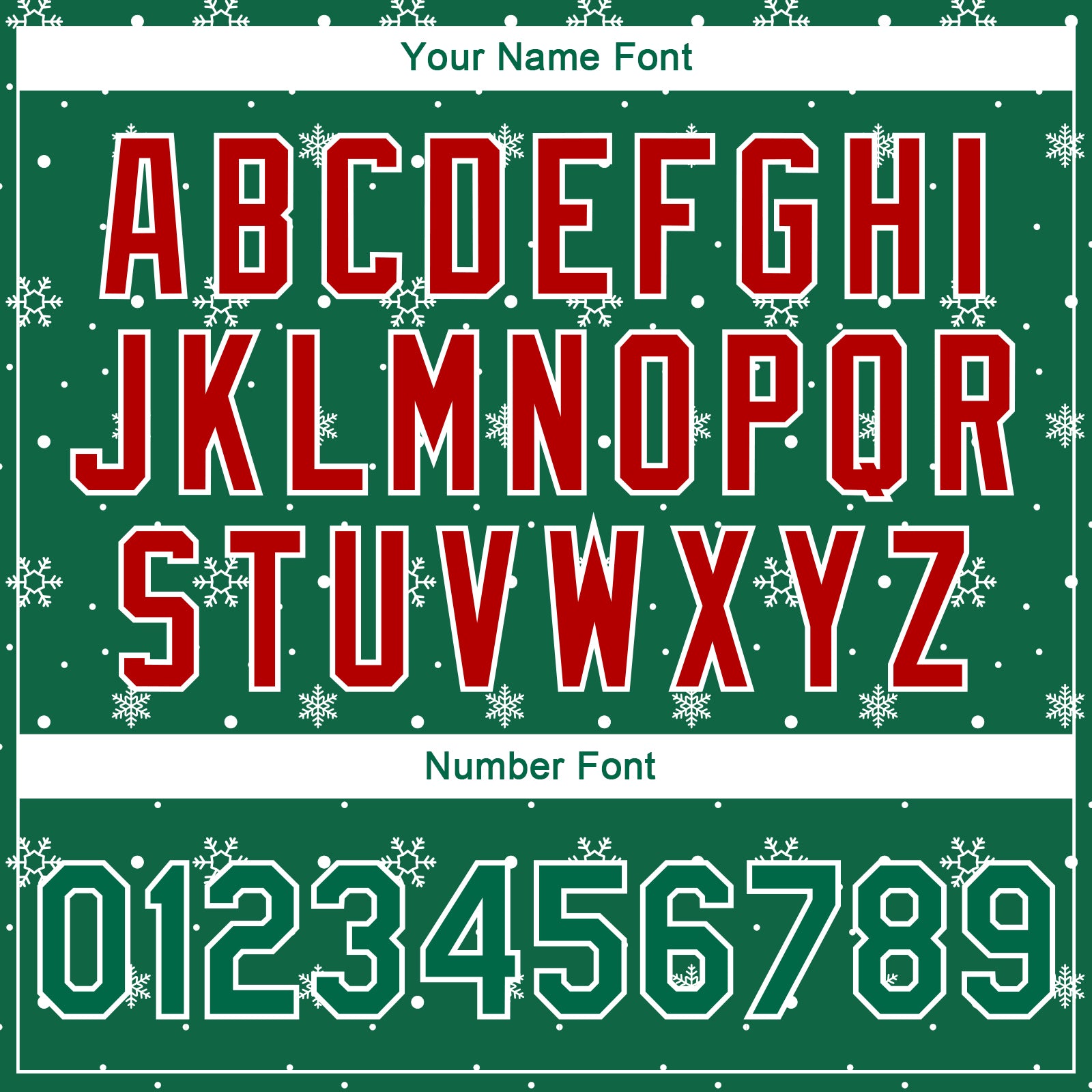 Custom Kelly Green Red-White Christmas 3D Bomber Full-Snap Varsity Letterman Jacket view 7