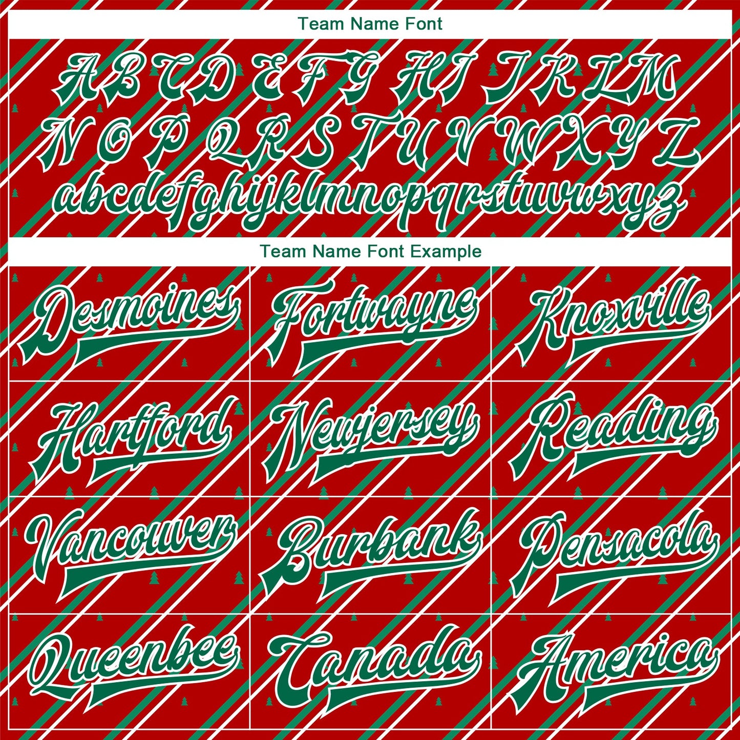 Custom Red Kelly Green-White Christmas 3D Bomber Full-Snap Varsity Letterman Jacket view 6