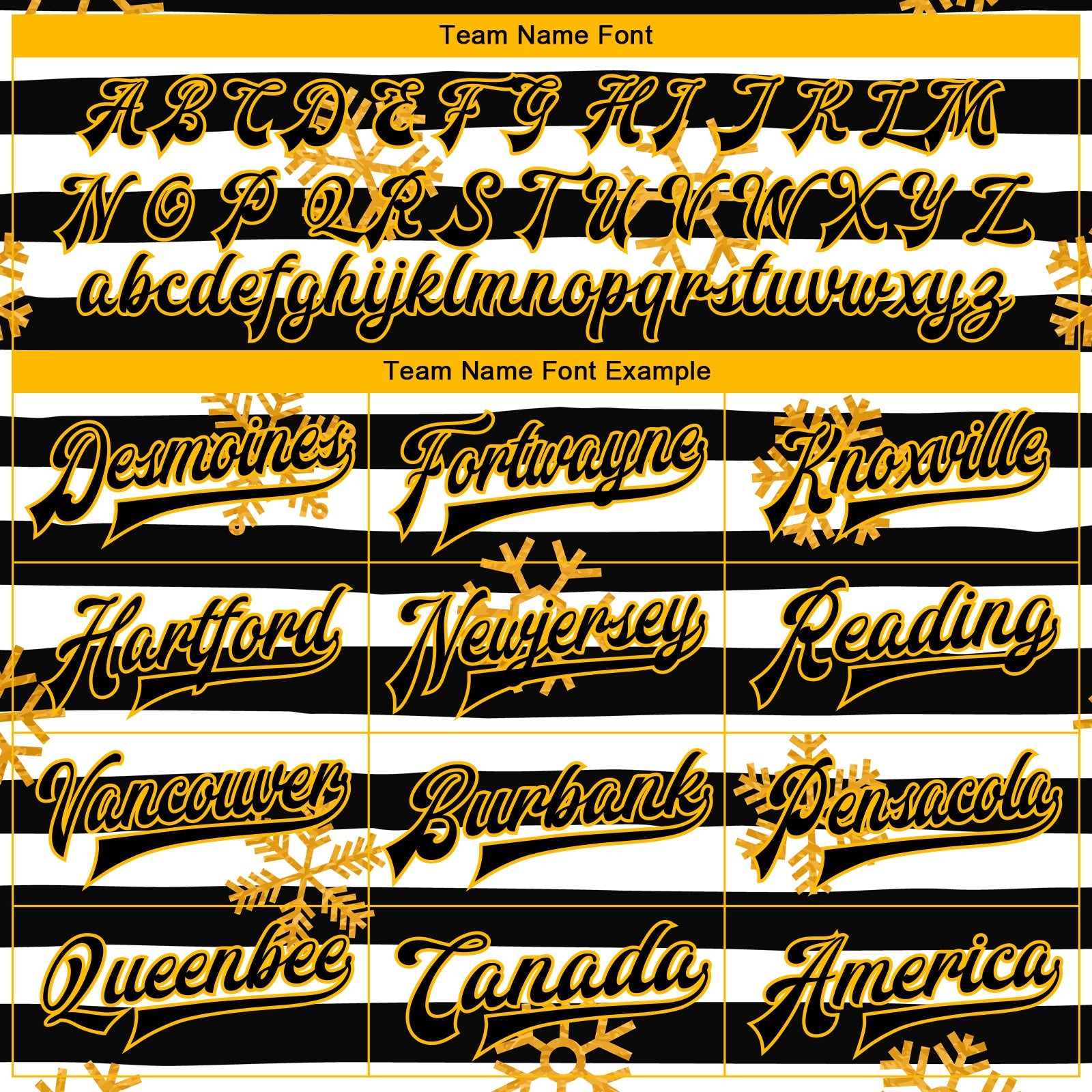 Custom Black Gold-White Christmas Gold Snowflakes 3D Bomber Full-Snap Varsity Letterman Jacket view 6