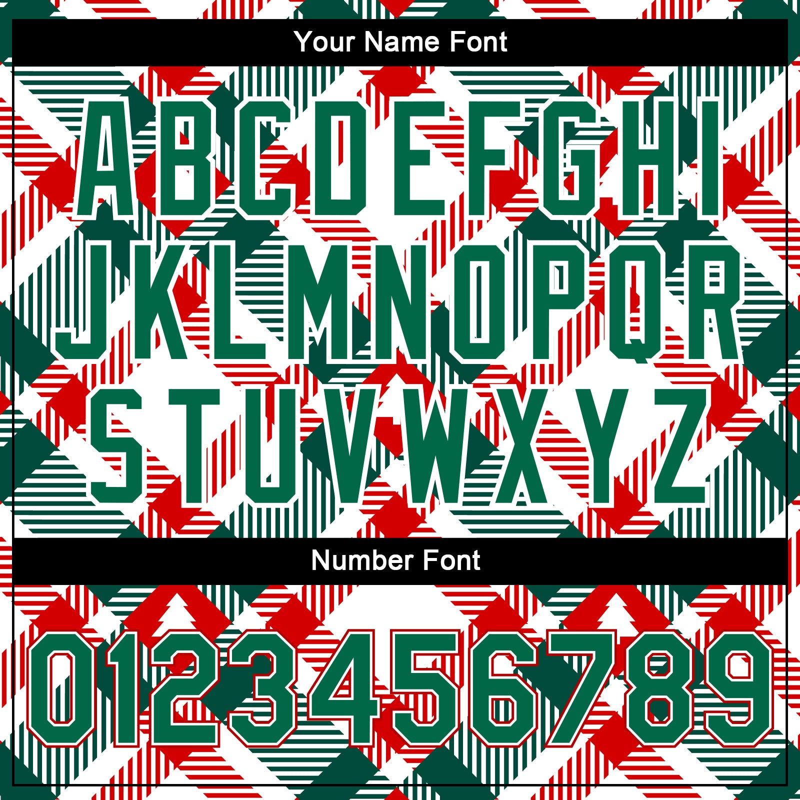 Custom White Kelly Green-Red Christmas Tree 3D Bomber Full-Snap Varsity Letterman Jacket view 7