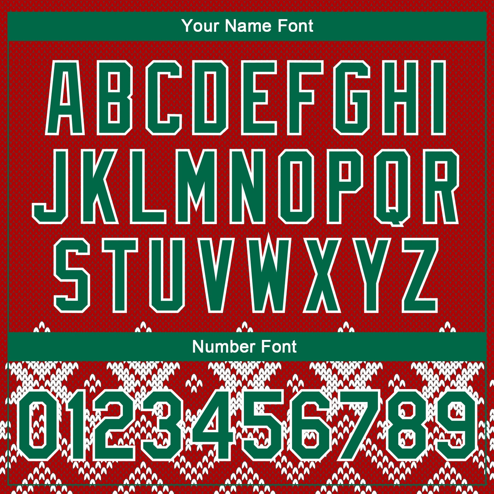 Custom Red Kelly Green-White Christmas Snowflakes 3D Bomber Full-Snap Varsity Letterman Jacket view 7
