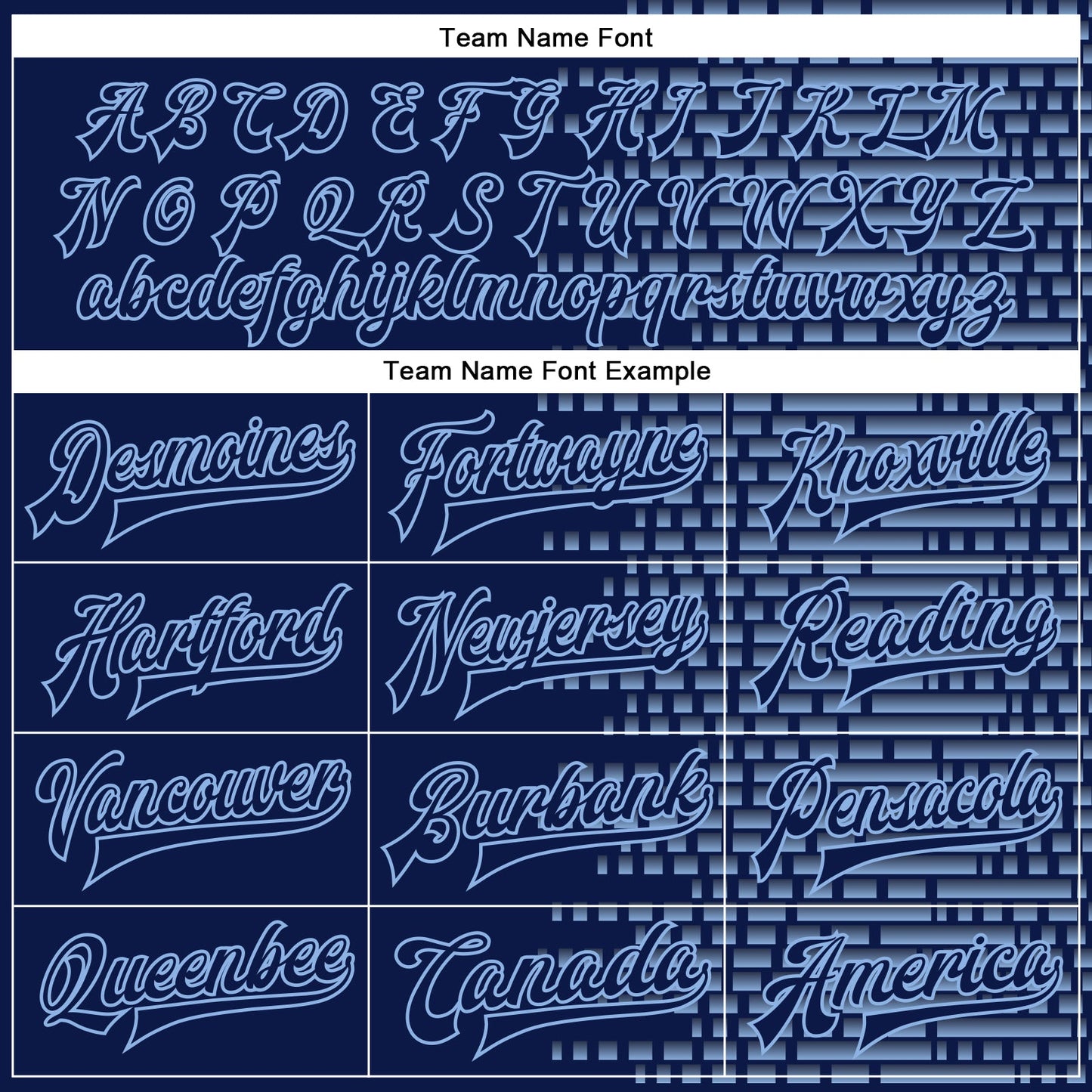 Custom Navy Light Blue Halftone 3D Pattern Design Bomber Full-Snap Varsity Letterman Jacket view 6