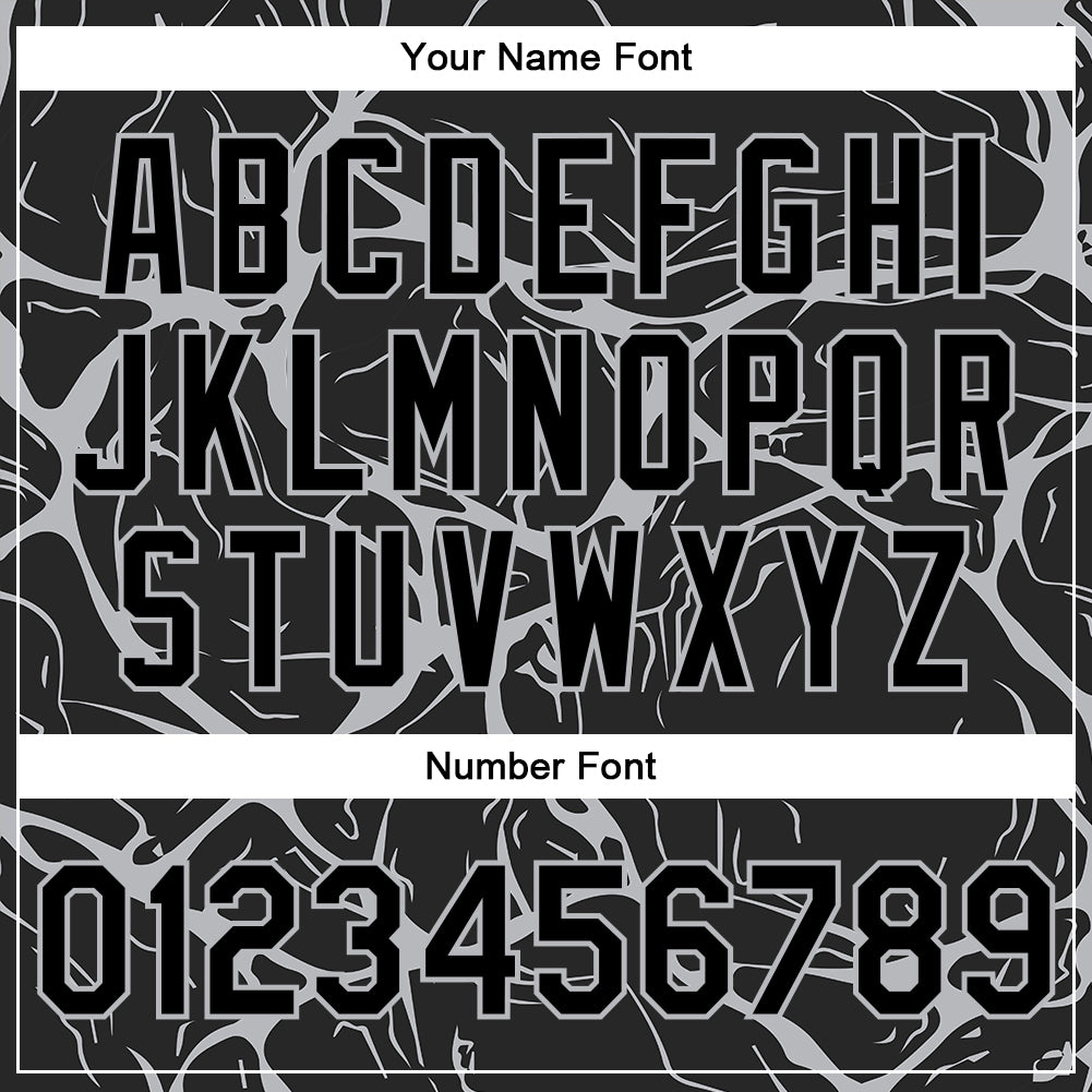 Custom Black Gray Abstract Network 3D Pattern Design Bomber Full-Snap Varsity Letterman Jacket view 7