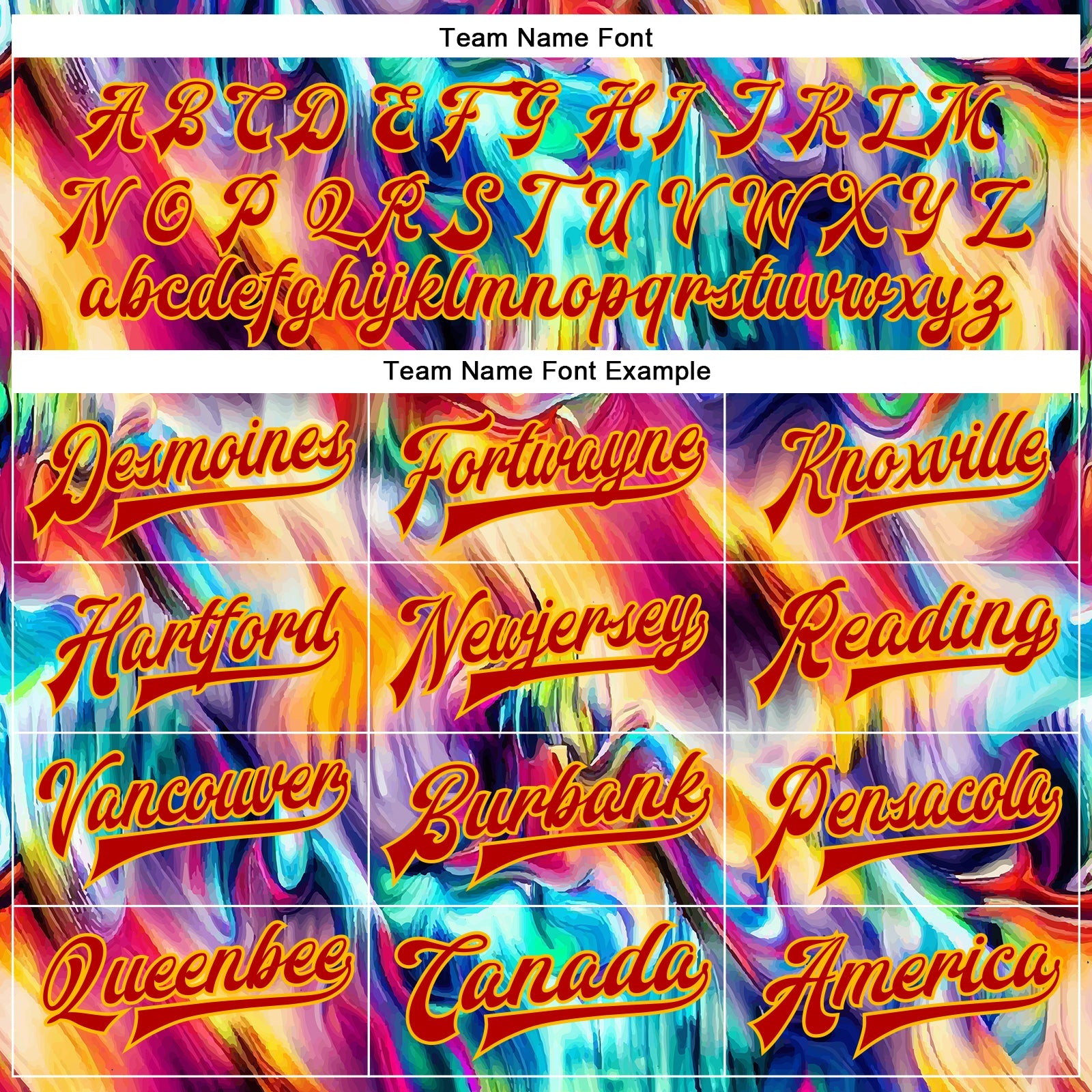 Custom Red Gold Abstract Rainbow Liquid Trippy 3D Pattern Design Bomber Full-Snap Varsity Letterman Jacket view 6
