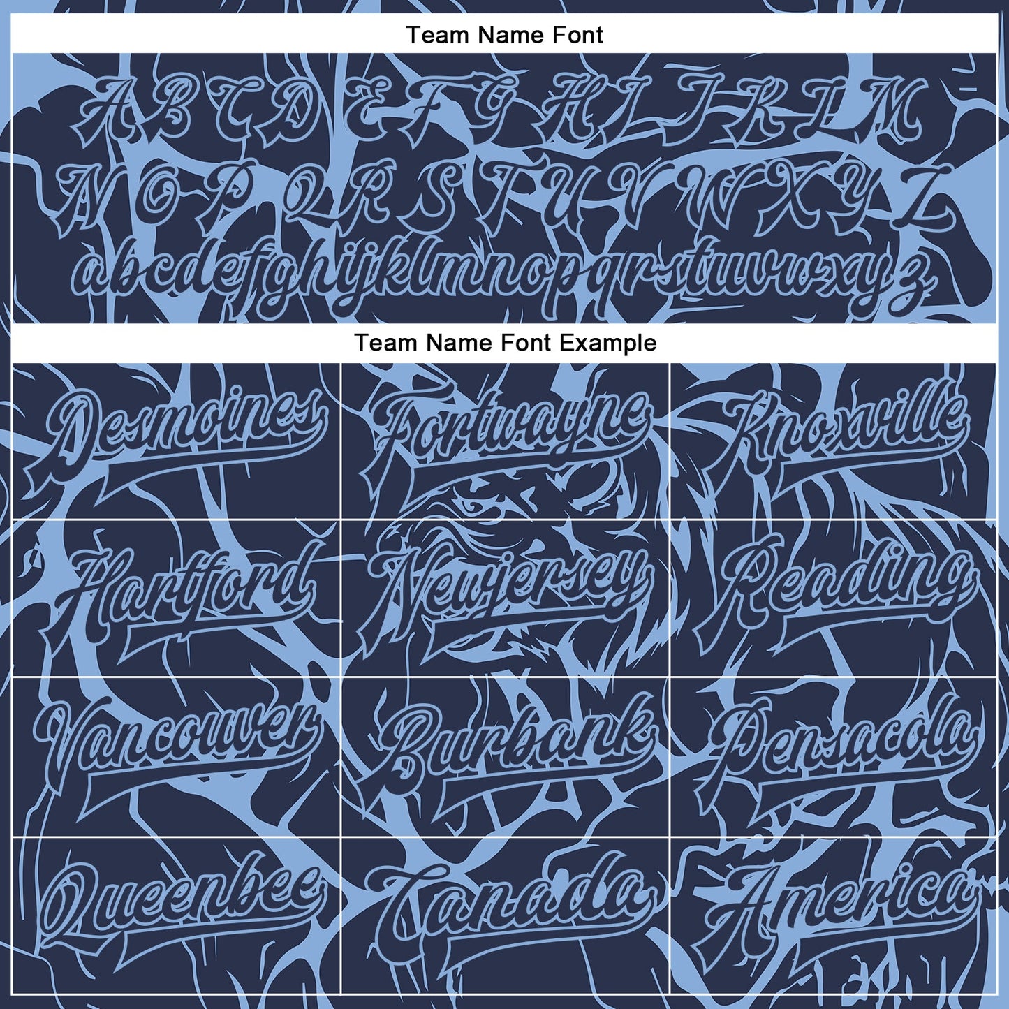 Custom Navy Light Blue Abstract Network And Tiger 3D Pattern Design Bomber Full-Snap Varsity Letterman Jacket view 6