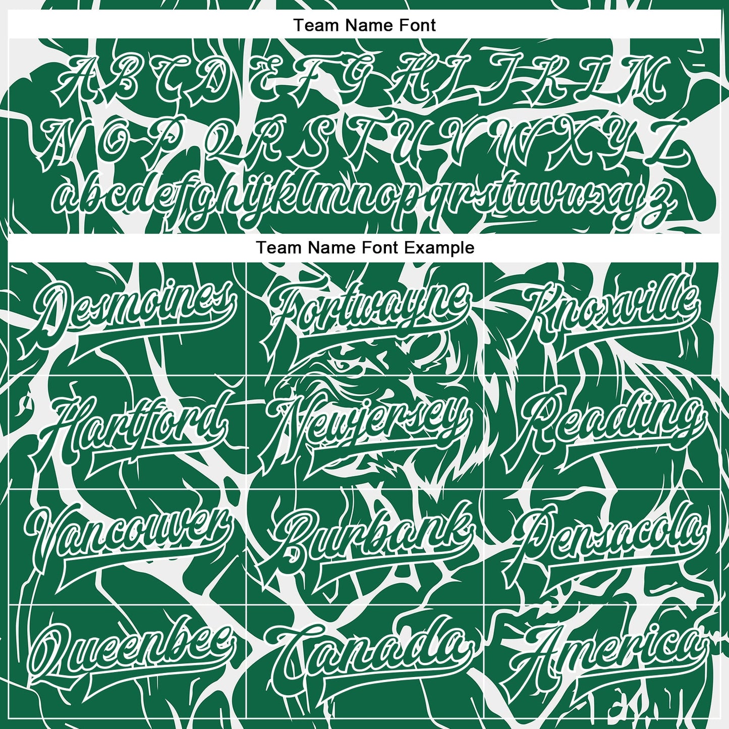Custom Kelly Green White Abstract Network And Tiger 3D Pattern Design Bomber Full-Snap Varsity Letterman Jacket view 6