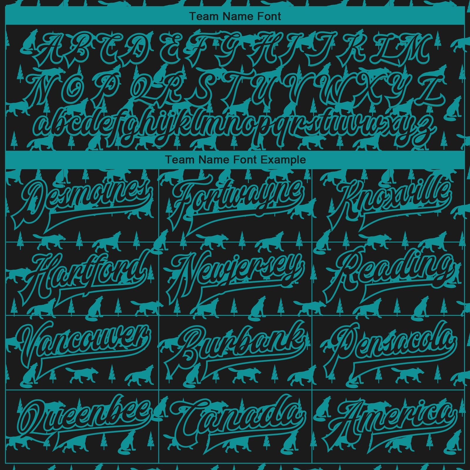 Custom Black Teal Wolf 3D Pattern Design Bomber Full-Snap Varsity Letterman Jacket view 6