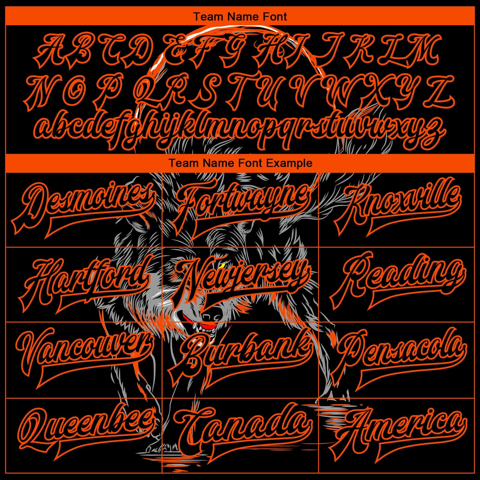Custom Black Orange Wolf 3D Pattern Design Bomber Full-Snap Varsity Letterman Jacket view 6