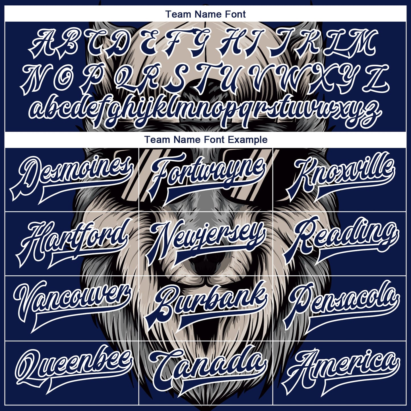 Custom Navy White-Gray Wolf 3D Pattern Design Bomber Full-Snap Varsity Letterman Jacket view 6
