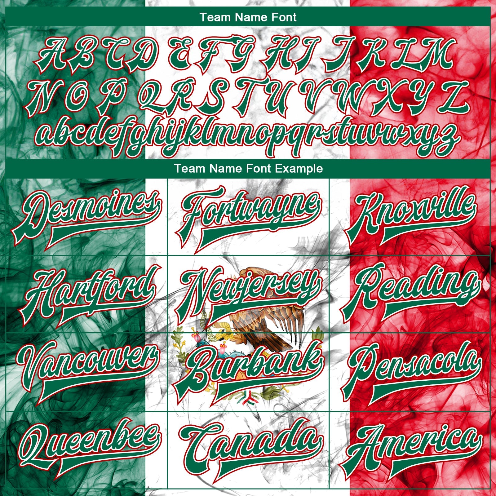 Custom White Kelly Green-Red Mexico 3D Bomber Full-Snap Varsity Letterman Jacket view 6