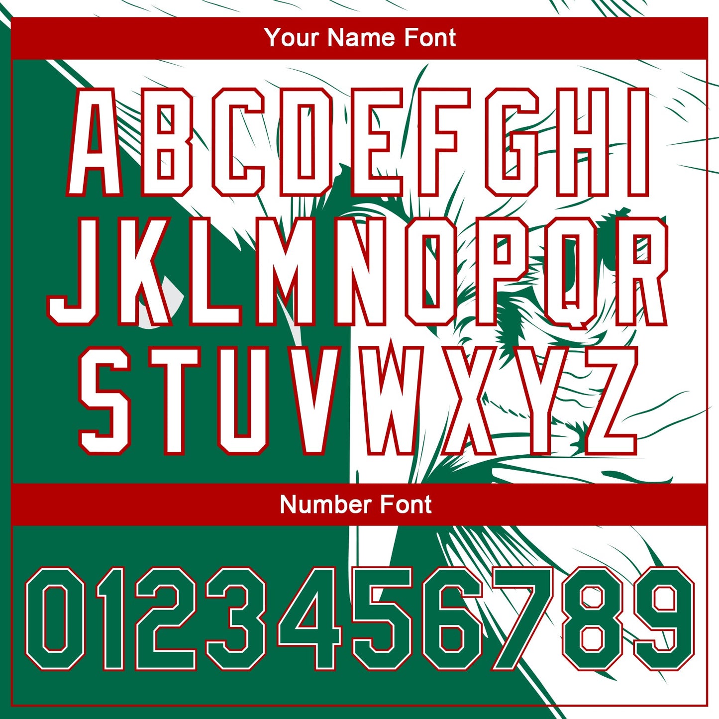Custom Kelly Green White-Red Eagle Mexico 3D Bomber Full-Snap Varsity Letterman Jacket view 7