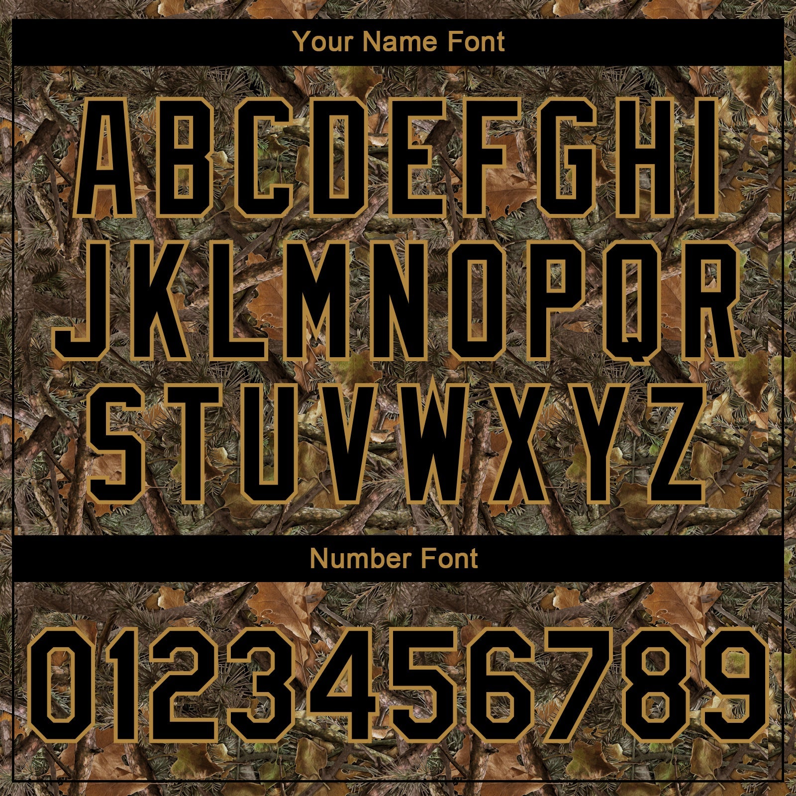 Custom Camo Black-Old Gold Realistic Forest Camouflage 3D Bomber Full-Snap Varsity Letterman Salute To Service Jacket view 7