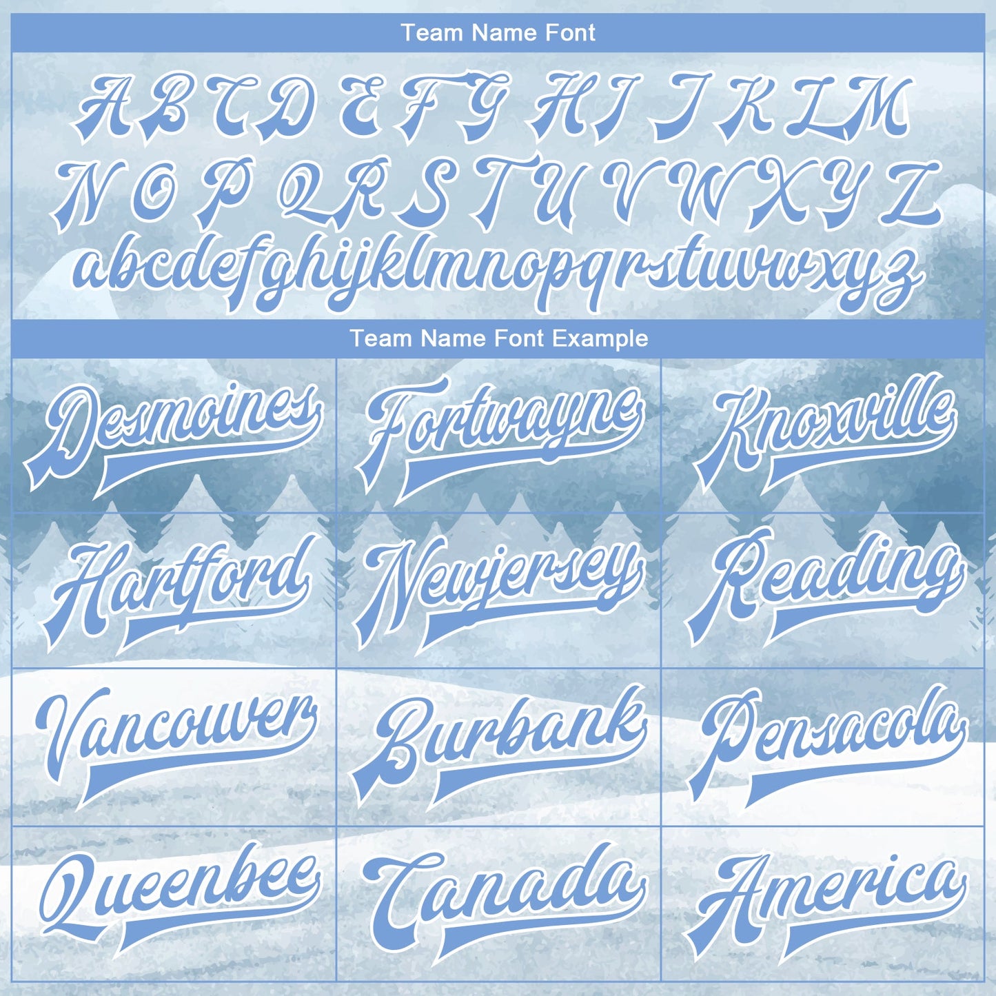 Custom White Light Blue Watercolor Winter Landscape With Snowy Trees 3D Pattern Design Bomber Full-Snap Varsity Letterman Jacket view 6