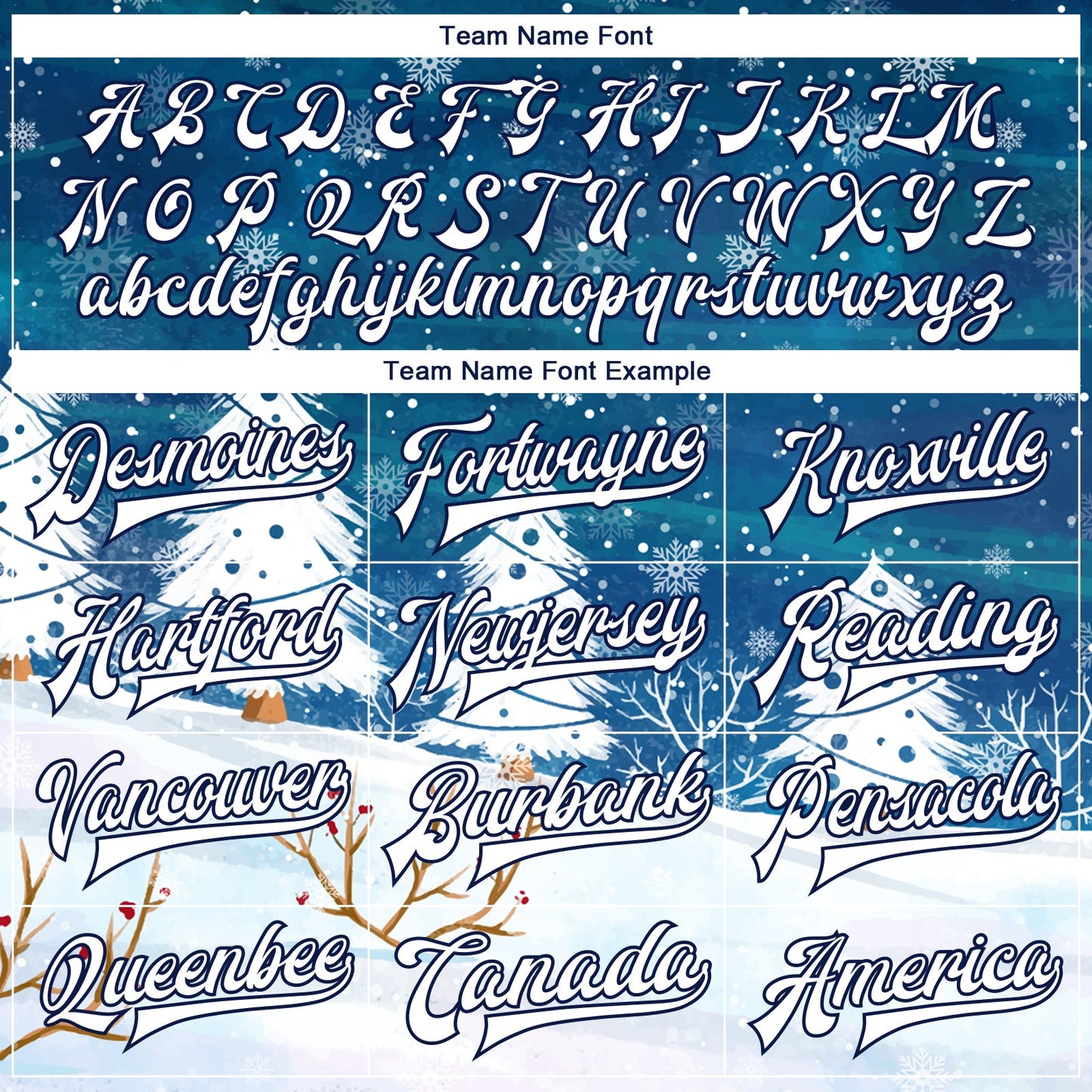 Custom Royal White-Navy Watercolor Winter Landscape With Snowy Trees 3D Pattern Design Bomber Full-Snap Varsity Letterman Jacket view 6