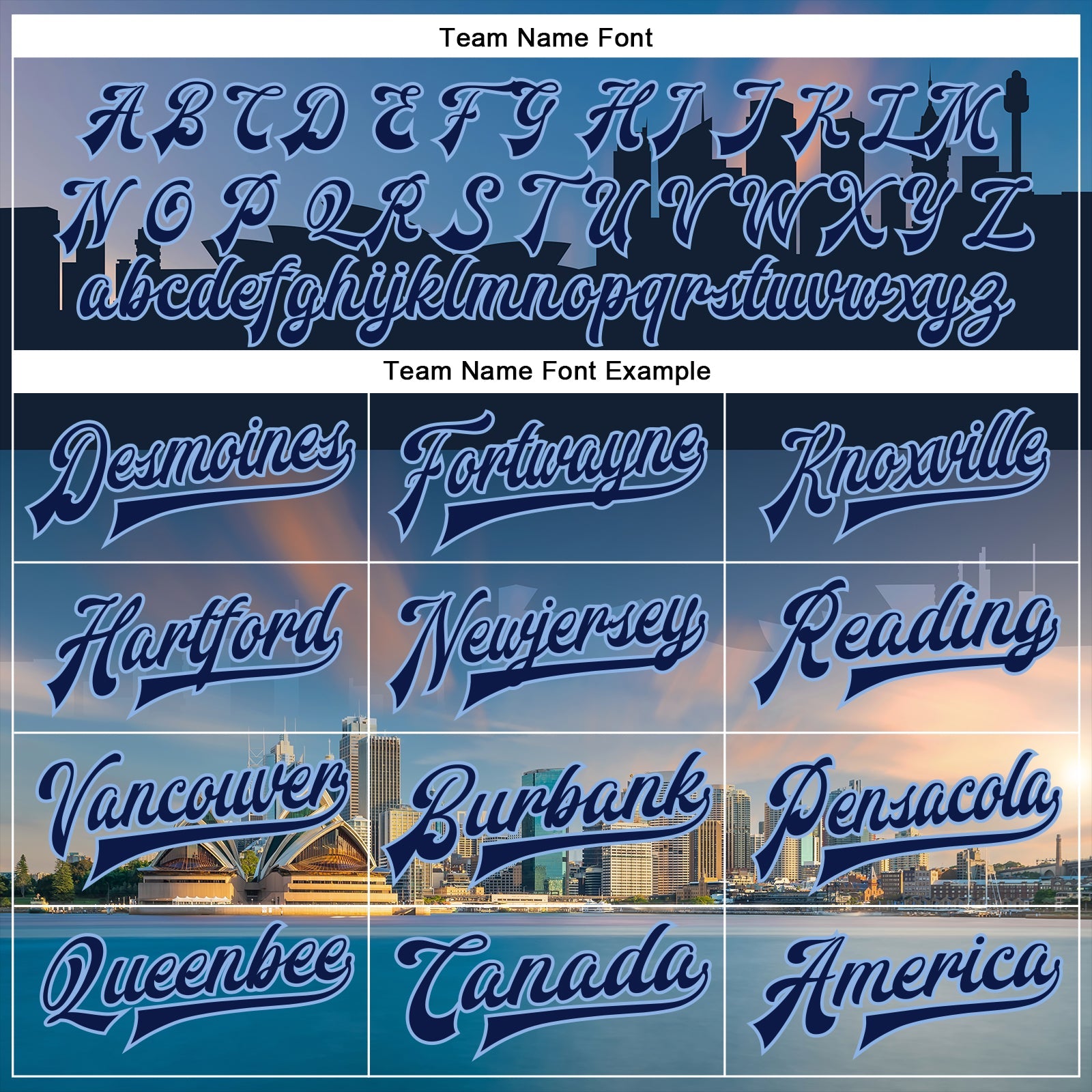 Custom Light Blue Navy Sydney Australia City Edition 3D Bomber Full-Snap Varsity Letterman Jacket view 6