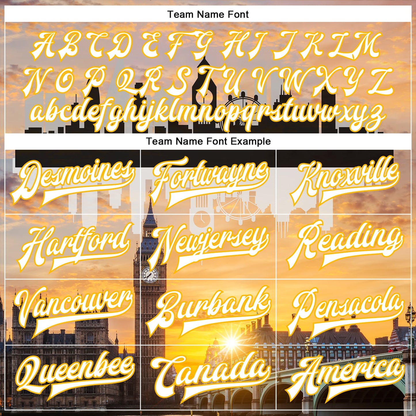 Custom Gold White Big Ben And Westminster Bridge London UK City Edition 3D Bomber Full-Snap Varsity Letterman Jacket view 6