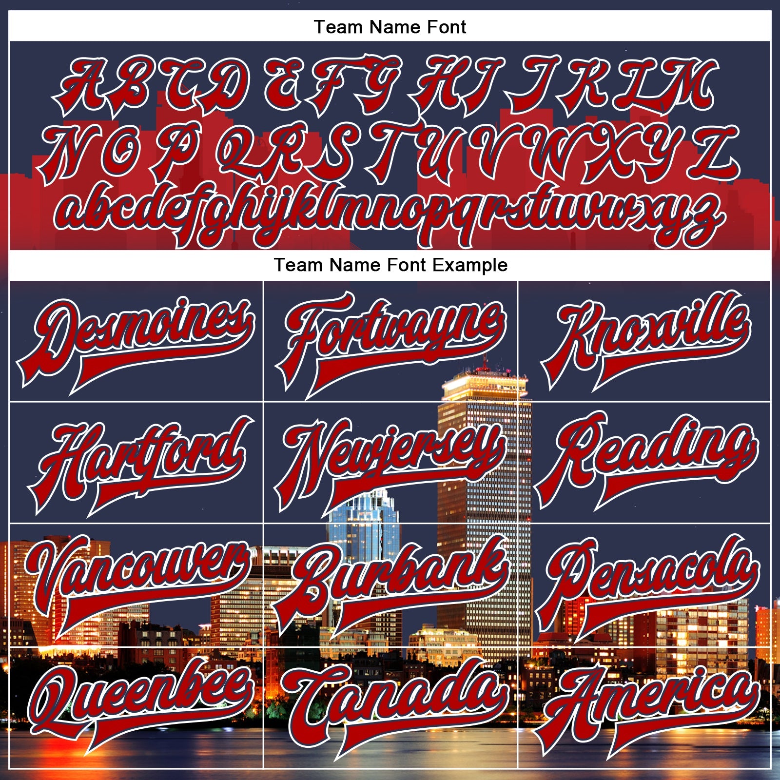 Custom Navy Red-White Boston Massachusetts City Edition 3D Bomber Full-Snap Varsity Letterman Jacket view 6